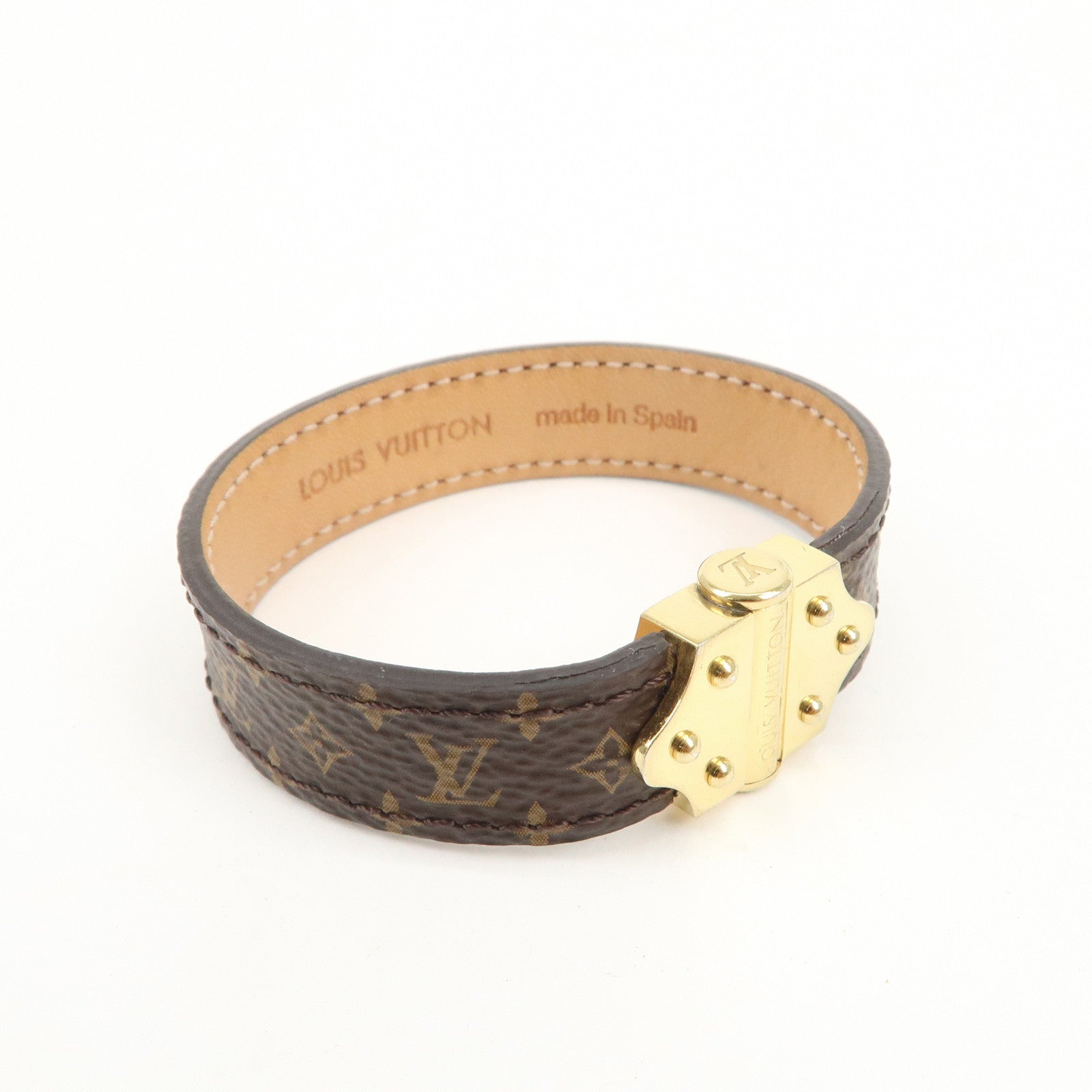 Louis Vuitton Monogram Bracelet Spirit Size 17 Brown M8112F