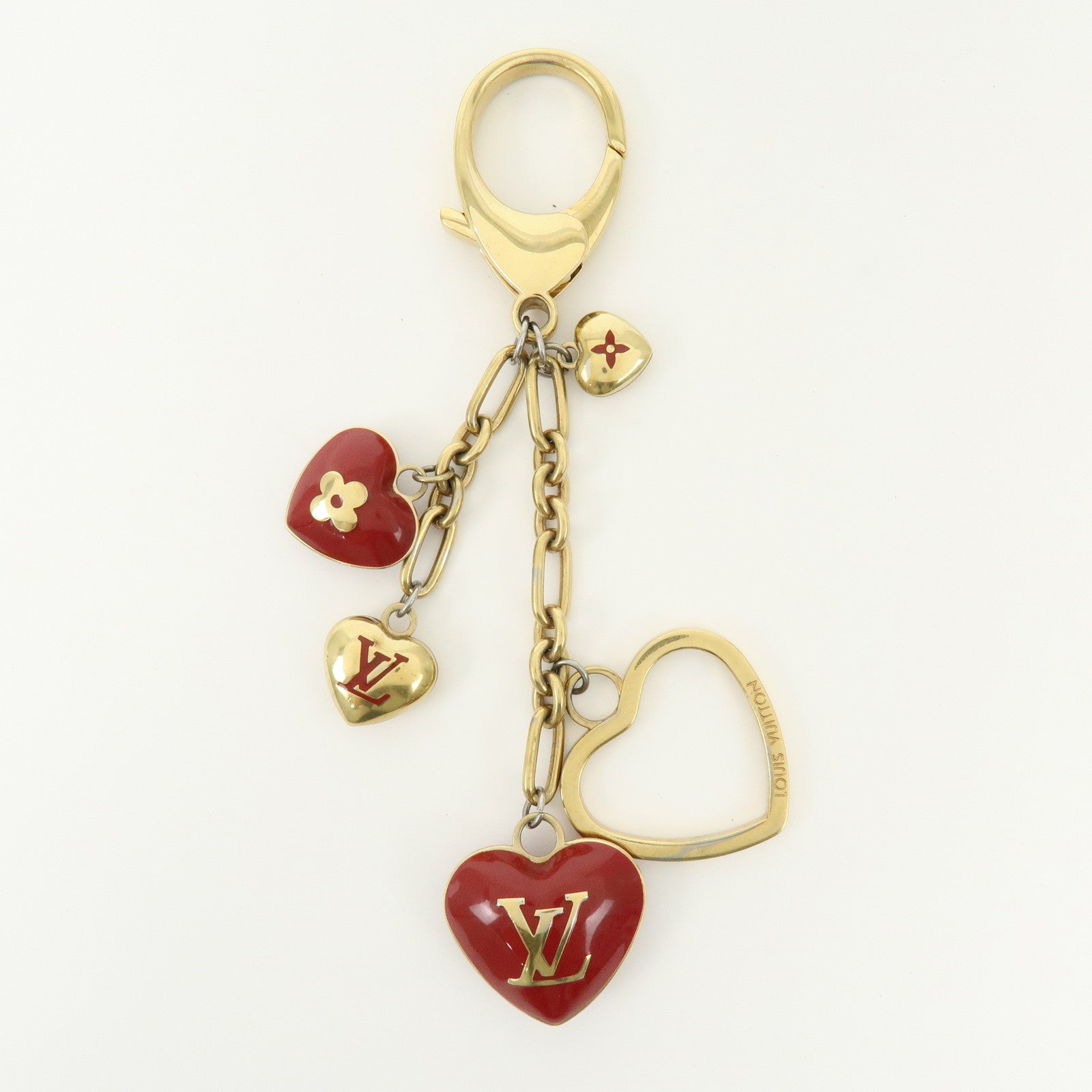 Louis Vuitton Bijoux Sac Coeur Pomme d'Amour Heart Bag Charm M65758