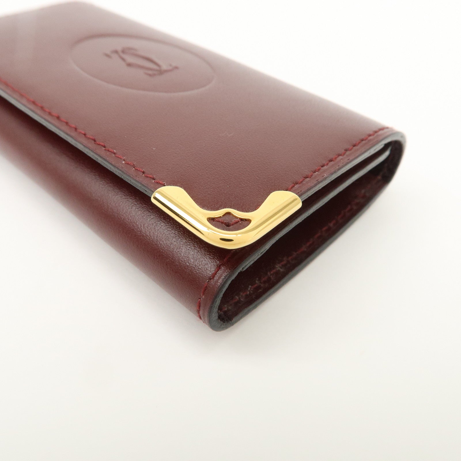 Cartier Must Line Calf Leather 6 Key Case Bordeaux