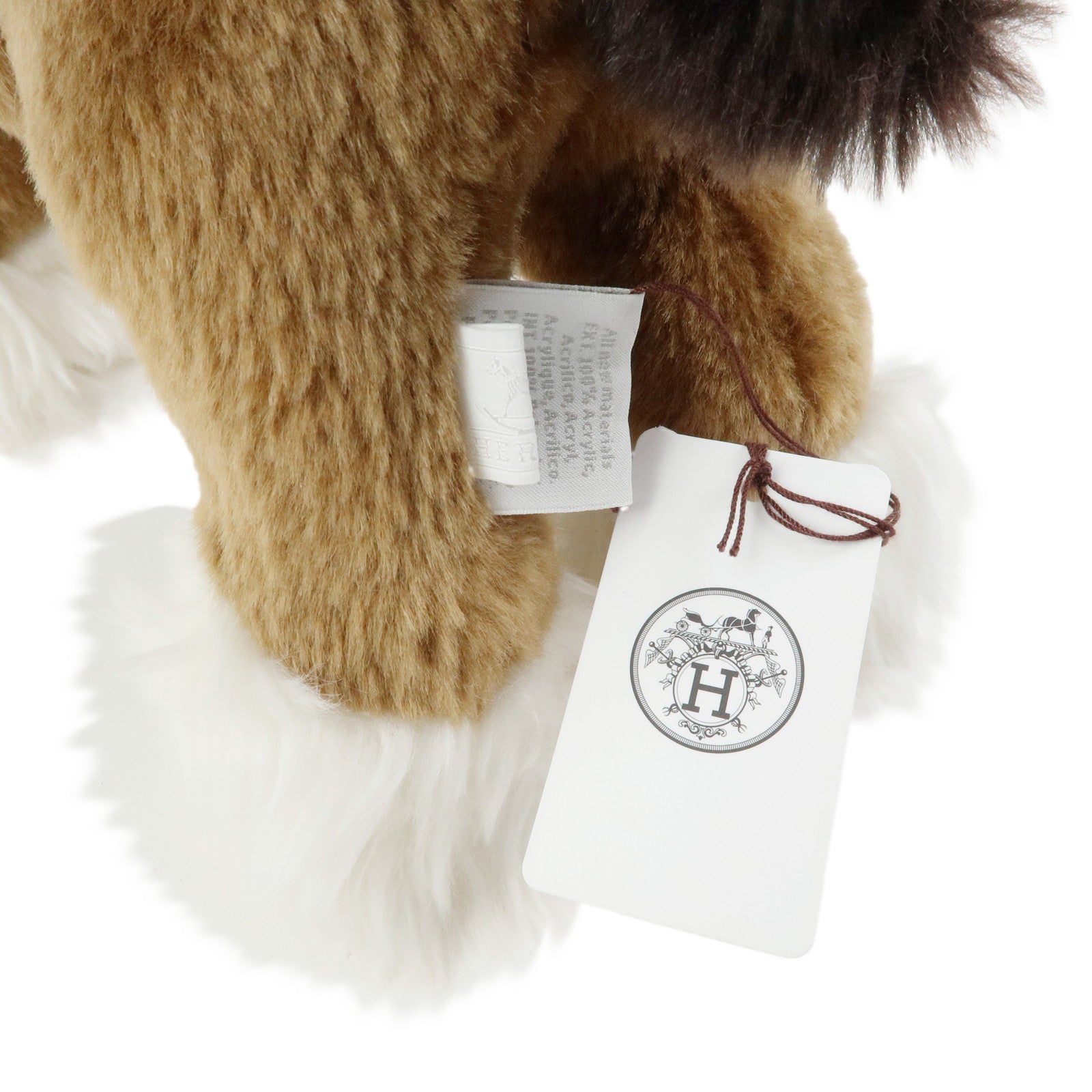 HERMES Hermy PPM Stuffed Animal Plush Toy Horse Small Brown Orange