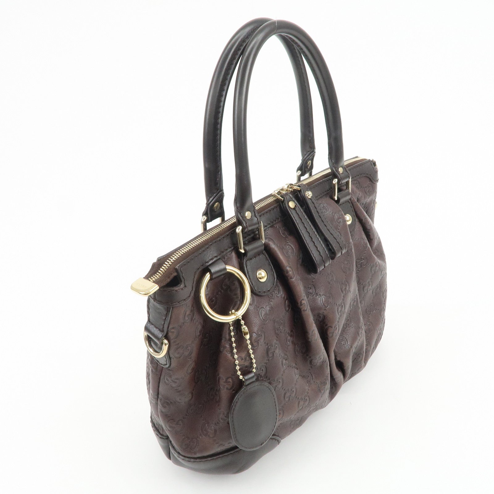 GUCCI Sukey Interlocking G Guccissima 2Way Shoulder Hand Bag 247902