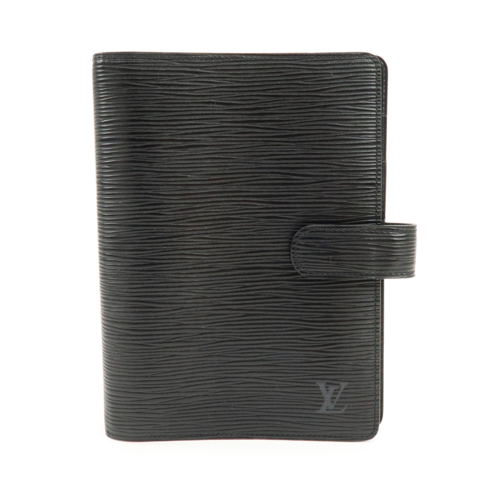 Louis Vuitton Epi Leather Agenda MM Planner Cover Noir Black R20042