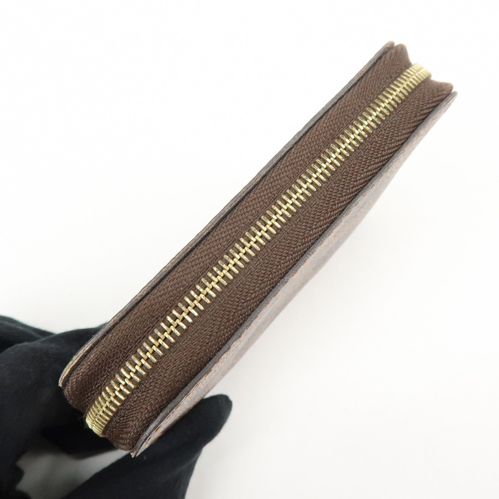 Louis Vuitton Damier Zippy Coin Case Wallet Brown N63070