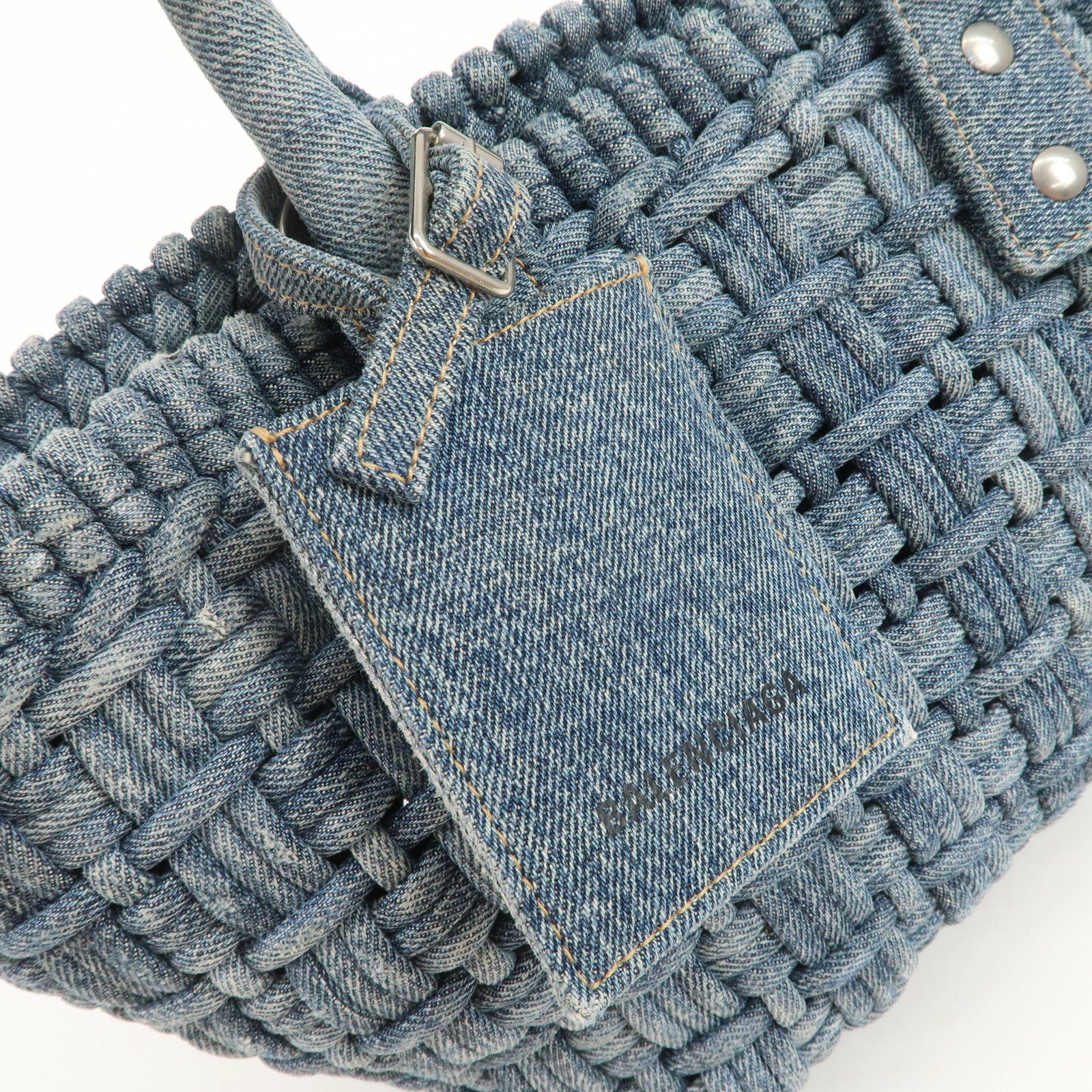 BALENCIAGA BISTRO XS 2WAY Bag Hand Bag Denim Blue 671342