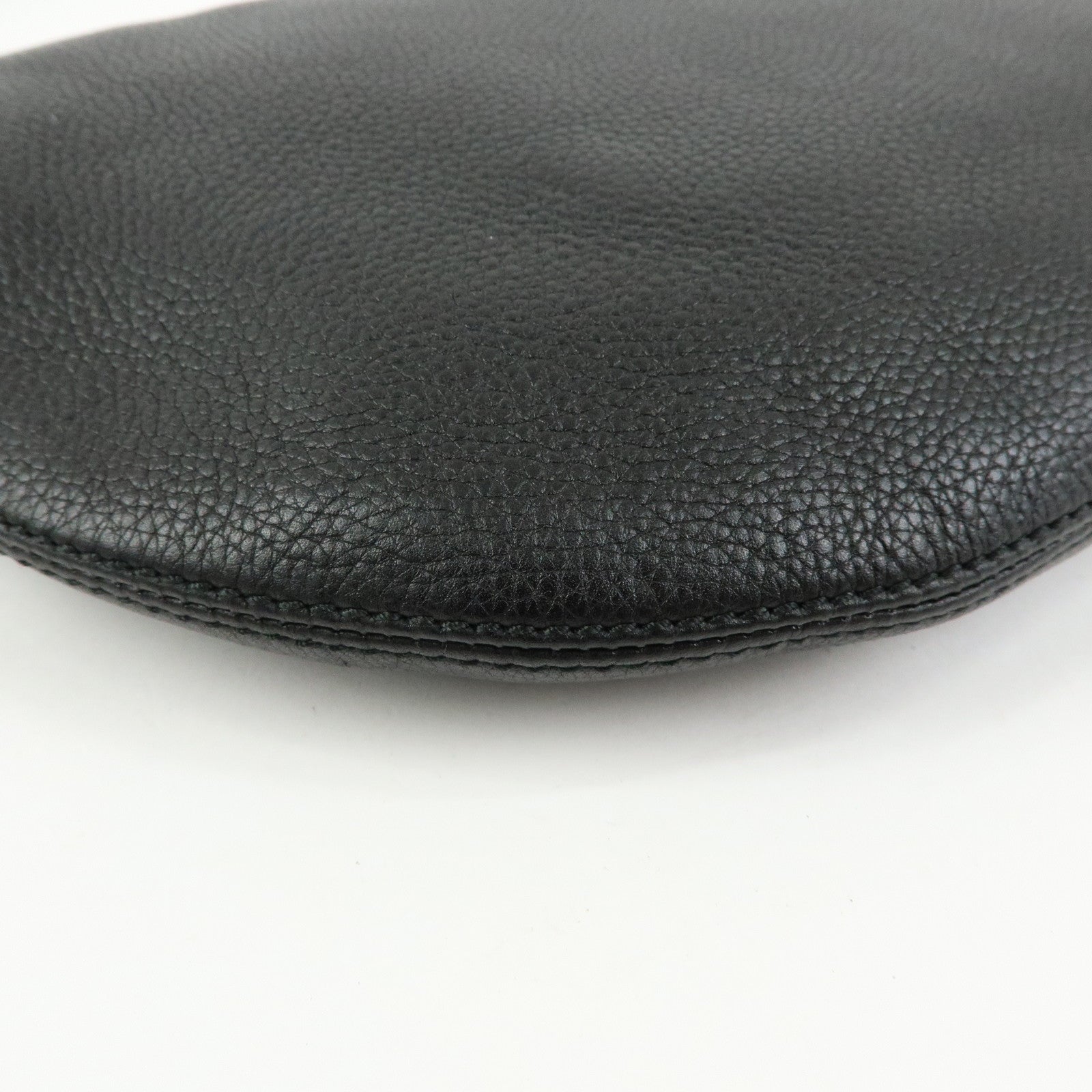 GUCCI SOHO Interlocking G Leather Shoulder Bag Black 308361
