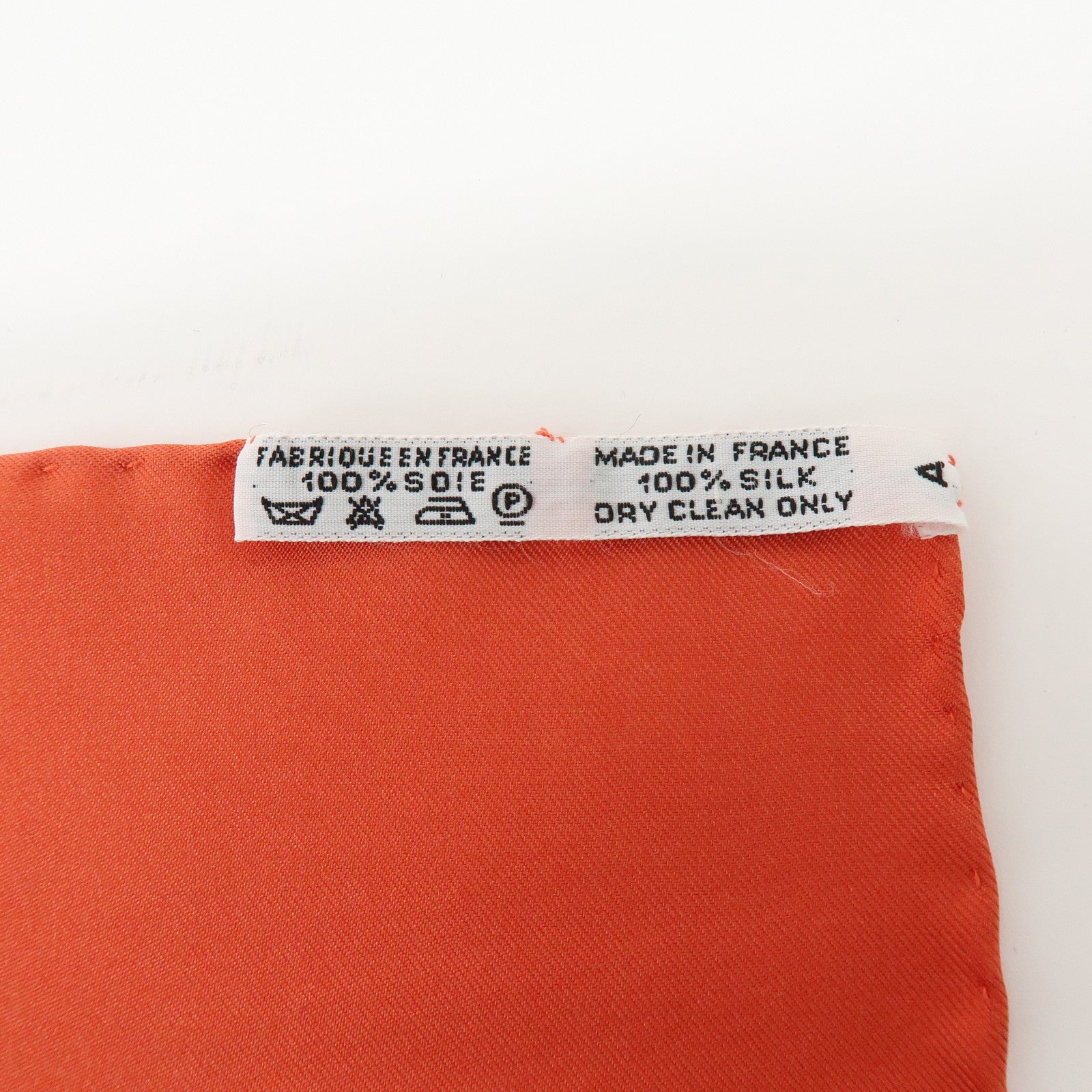 HERMES Carre 90 Silk 100% Scarf Sichuan Province Orange Beige