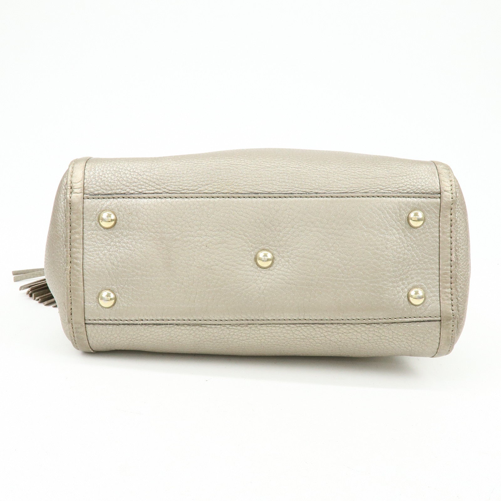 GUCCI SOHO Interlocking G 2Way Bag Hand Bag Champaign Gold 336751