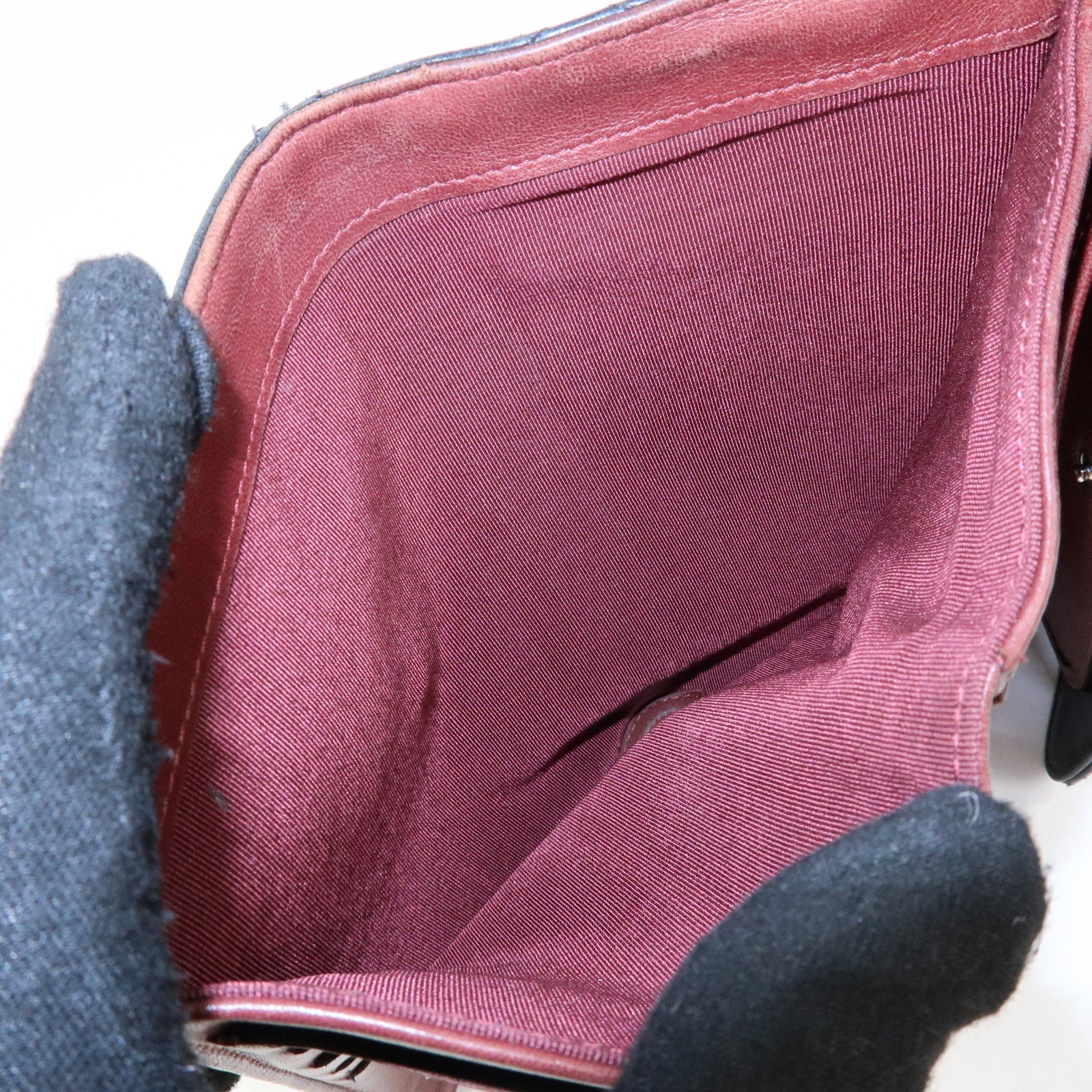 CHANEL Matelasse Lamb Skin Long Flap Wallet Black Silver A82281