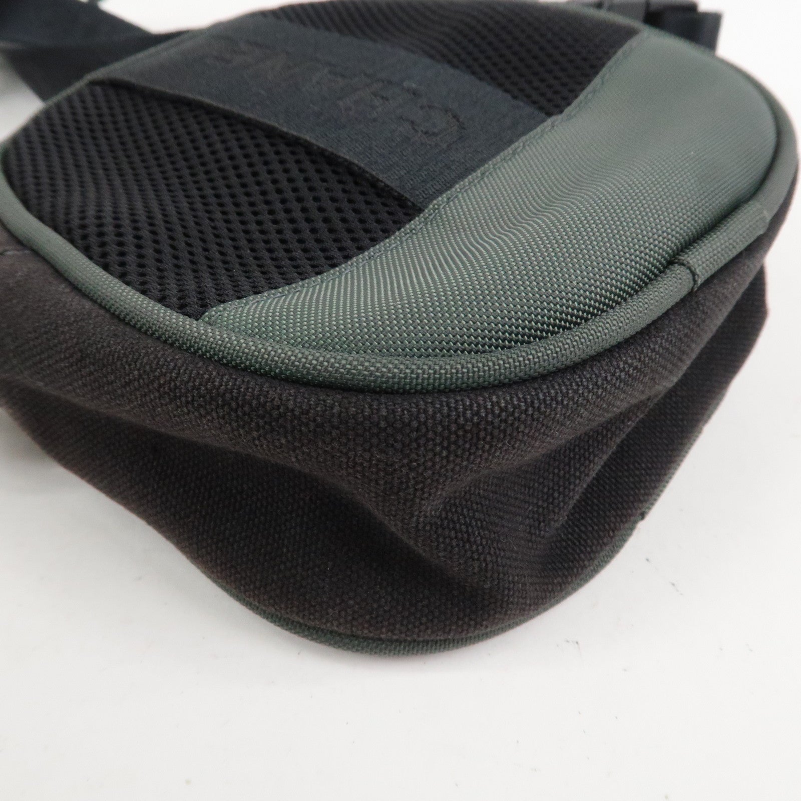 CHANEL Sports COCO Mark Canvas Shoulder Bag Black Green A23300