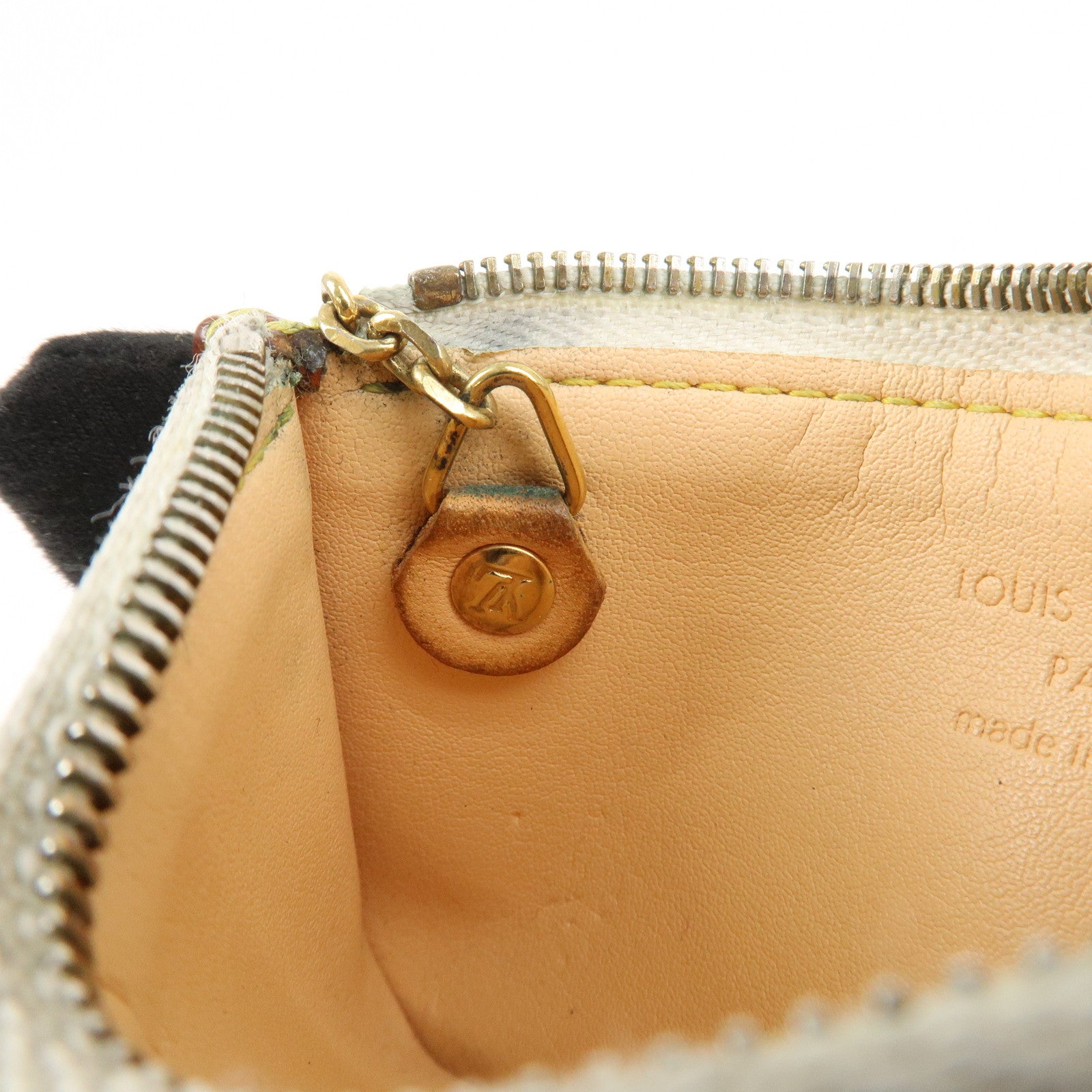 Louis Vuitton Monogram Multicolor Pochette Cles Blanc M92655 Used