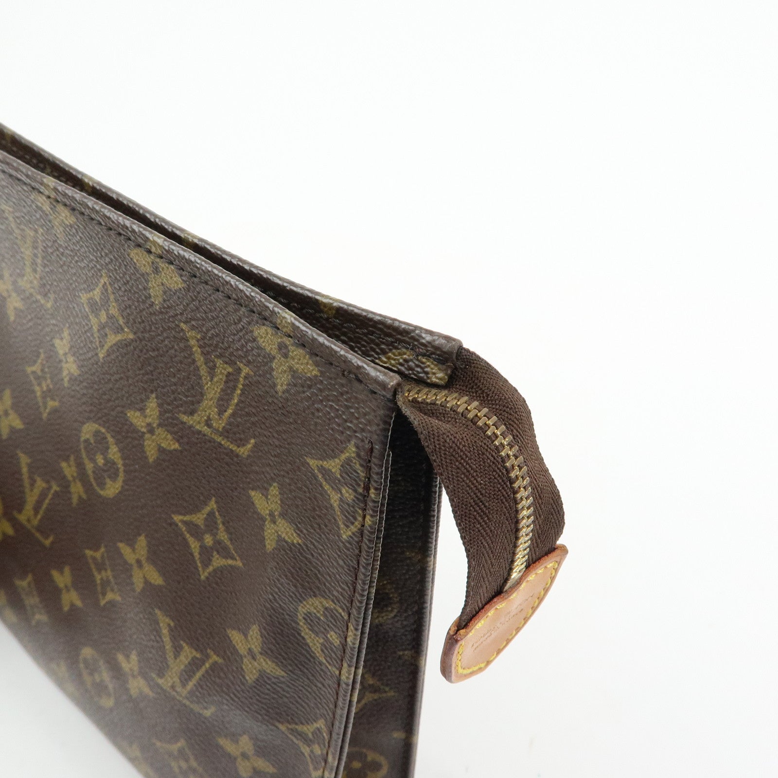 Louis Vuitton Monogram Poche Toilette 26 Clutch Bag Brown M47542