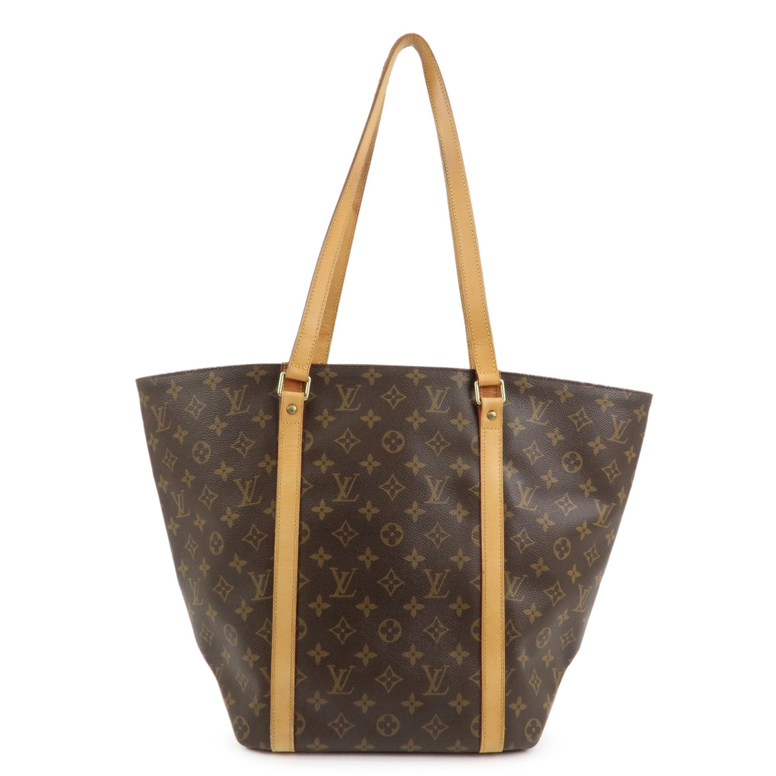 Louis Vuitton Monogram Sac Shopping Shoulder Bag Brown M51108