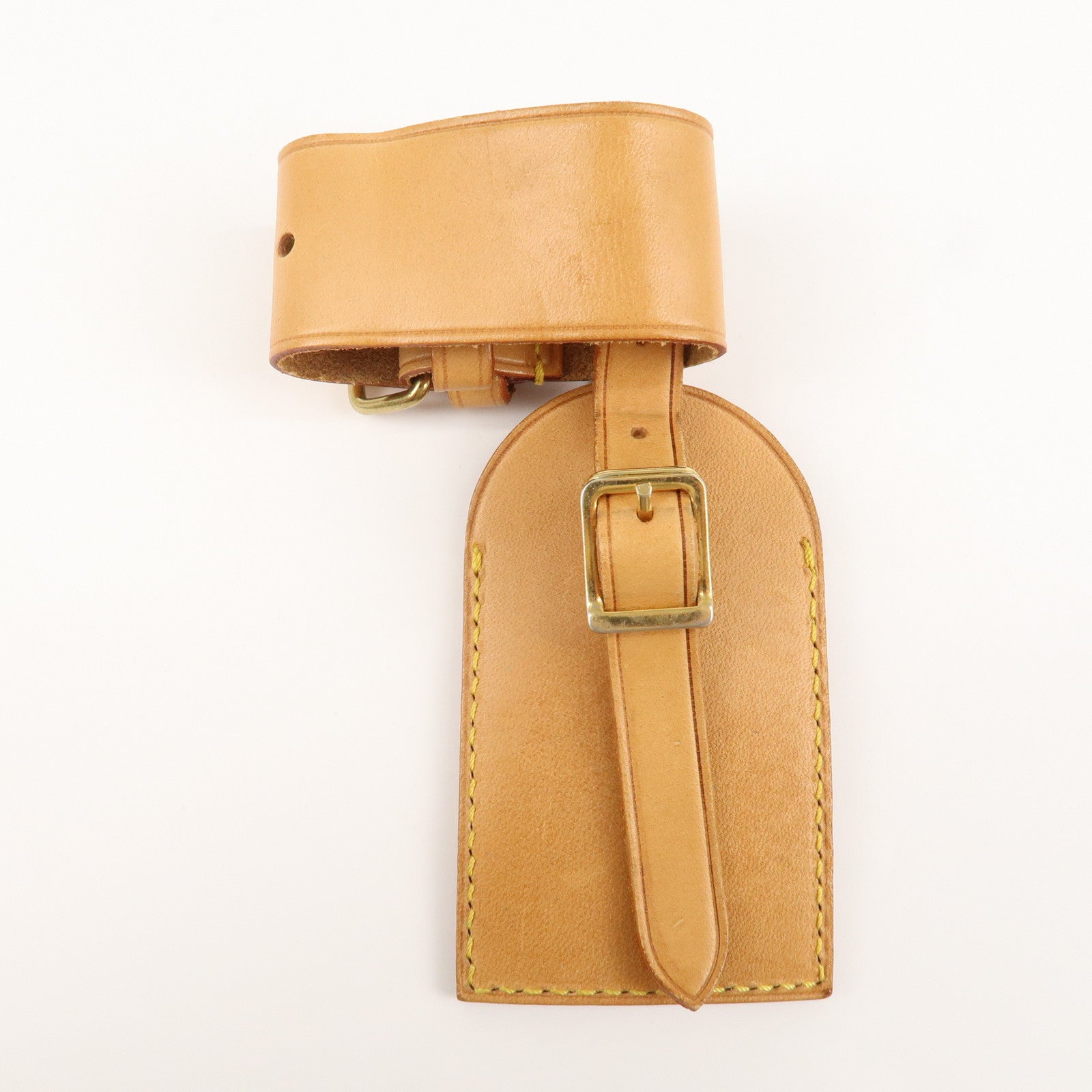 Louis Vuitton Set of 10 Nume Leather Name Tag & Poignet Natural Beige Used