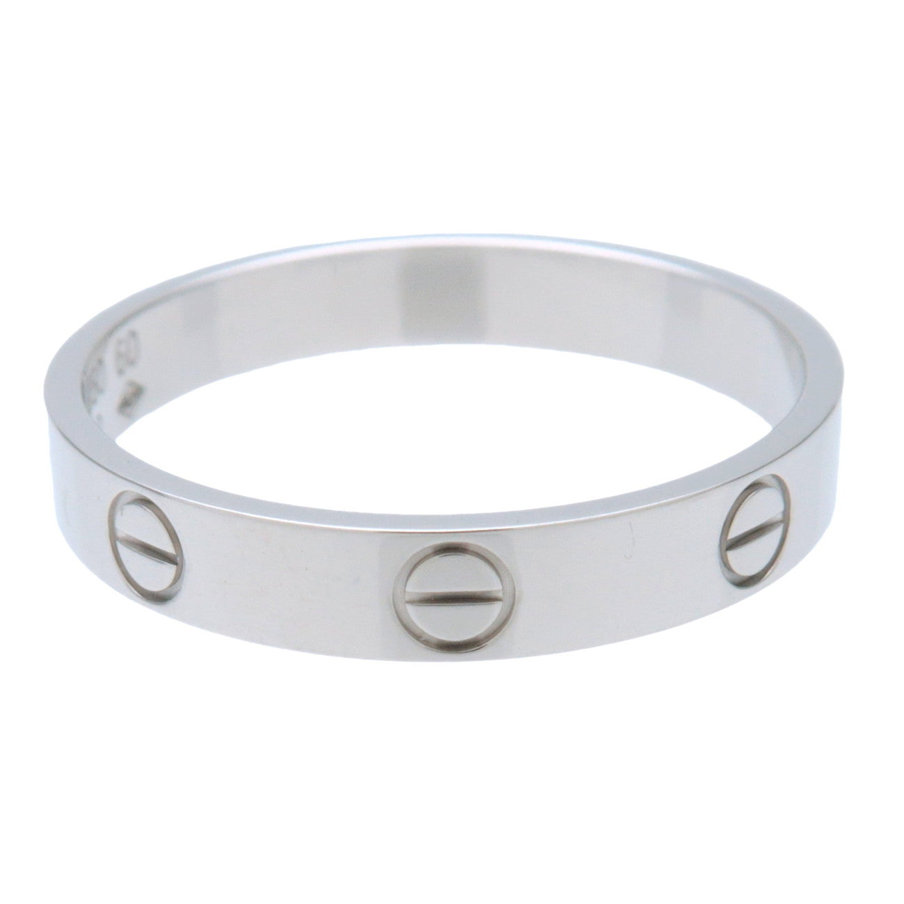 Cartier Mini Love Ring K18WG 750WG White Gold #60 US9-9.5 EU59.5