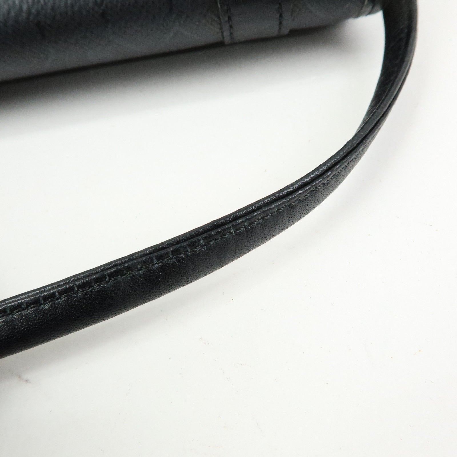 Christian Dior Honeycomb PVC Leather Shoulder Crossbody Bag Black