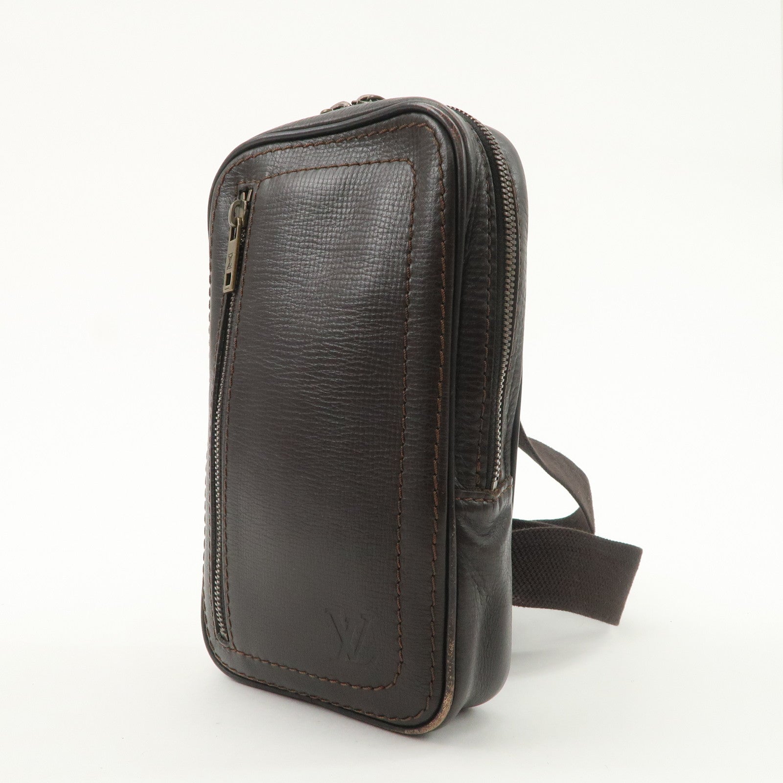 Louis Vuitton Utah Siu Calf Leather Body Bag Cafe M92535