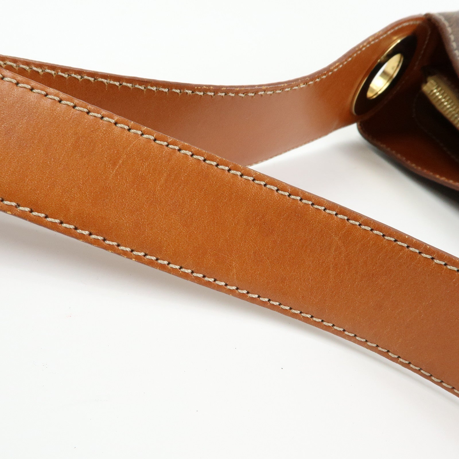 CELINE Macadam PVC Leather Shoulder Bag Hand Bag Brown