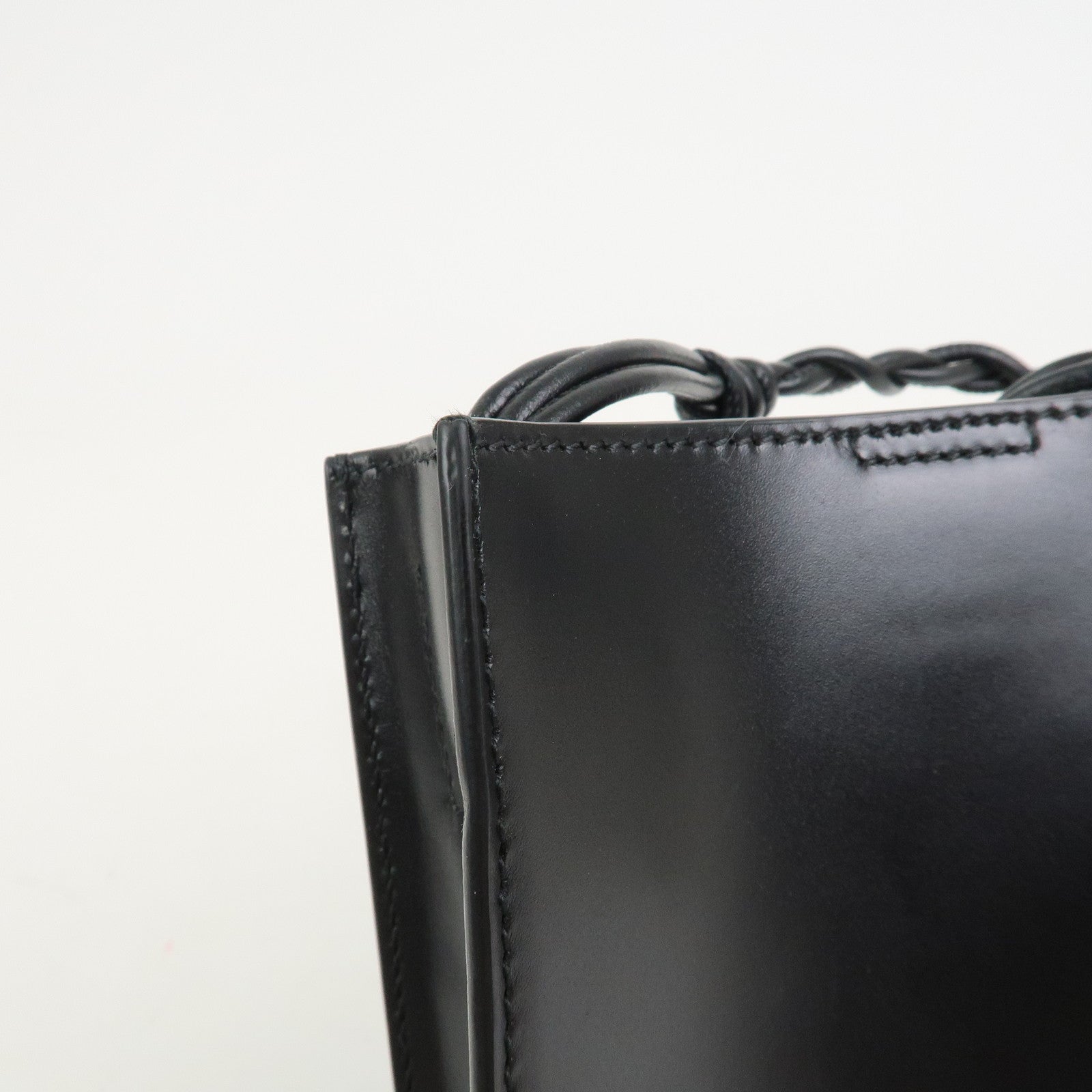 JIL SANDER Tangle Leather Small Shoulder Bag Crossbody Bag Black