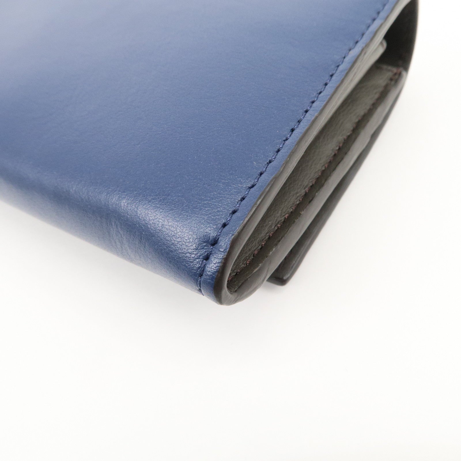 FENDI Peekaboo Leather Bi-fold Continental Wallet Long Wallet 8M0377 Used