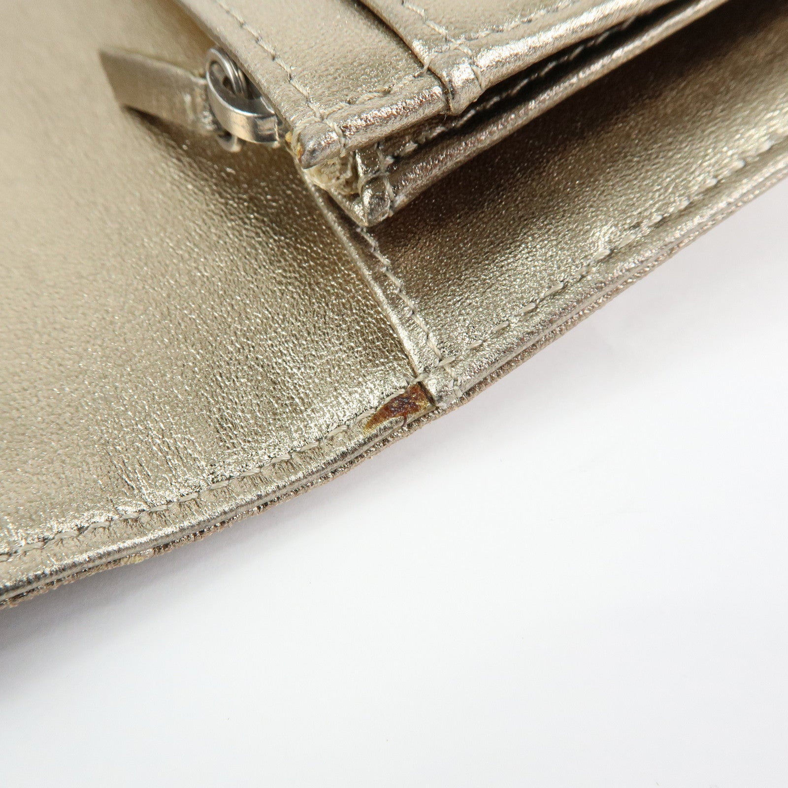 CHANEL New Travel Line Nylon Jacquard Long Wallet Gold