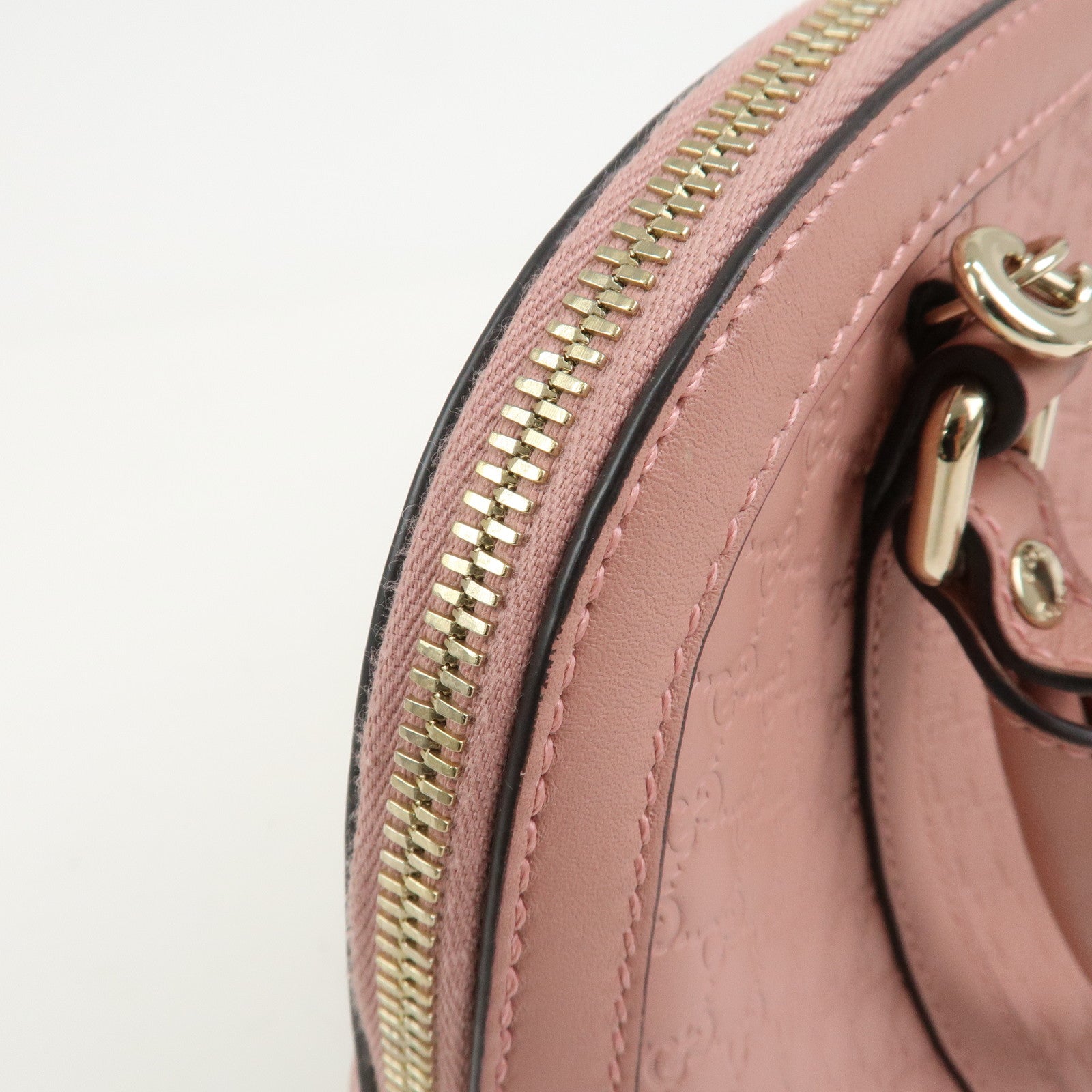 GUCCI Micro Guccissima Leather 2Way Hand Shoulder Bag Pink 449654