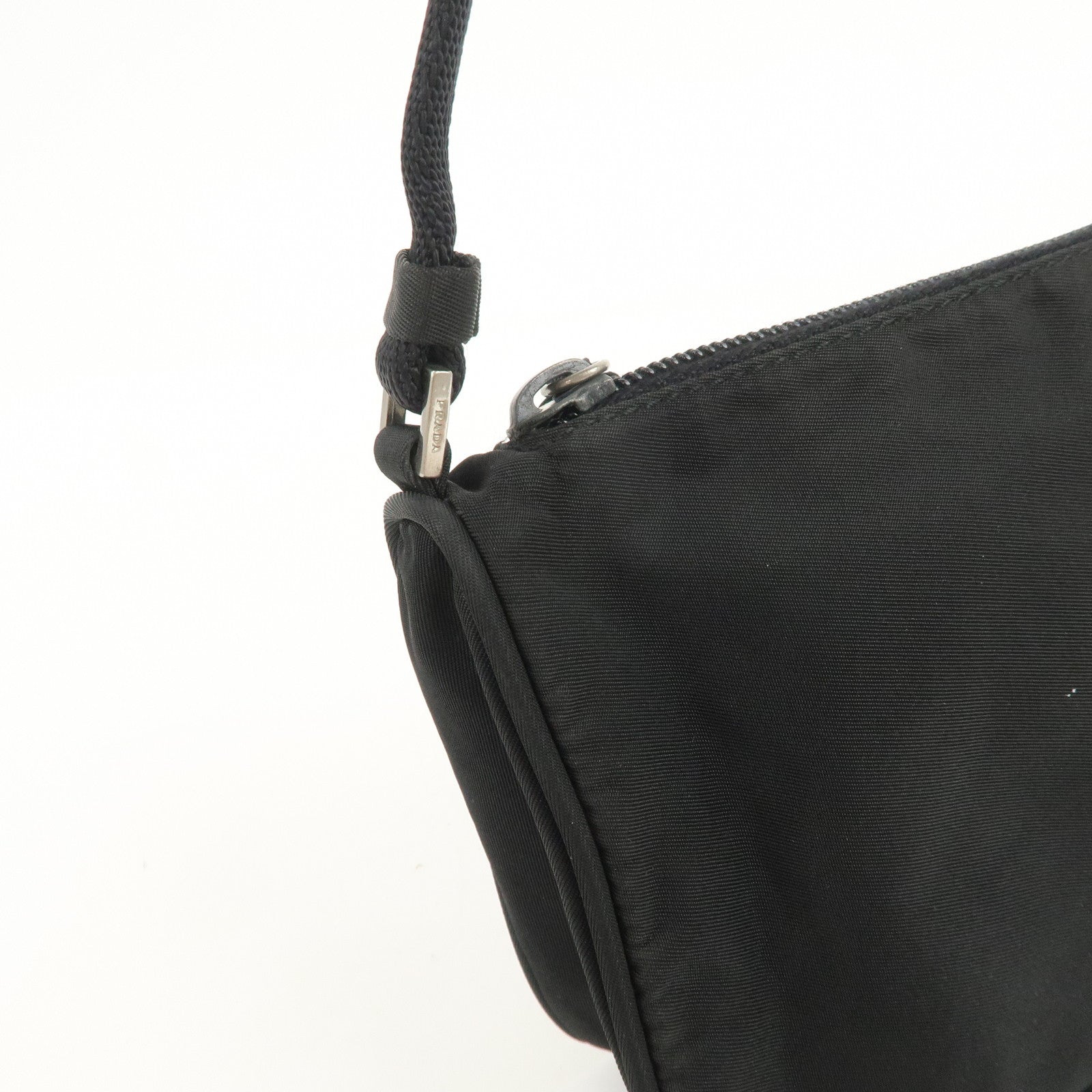 PRADA Triangle Logo Nylon Pouch Hand Bag Cosmetic Pouch Purse MV633
