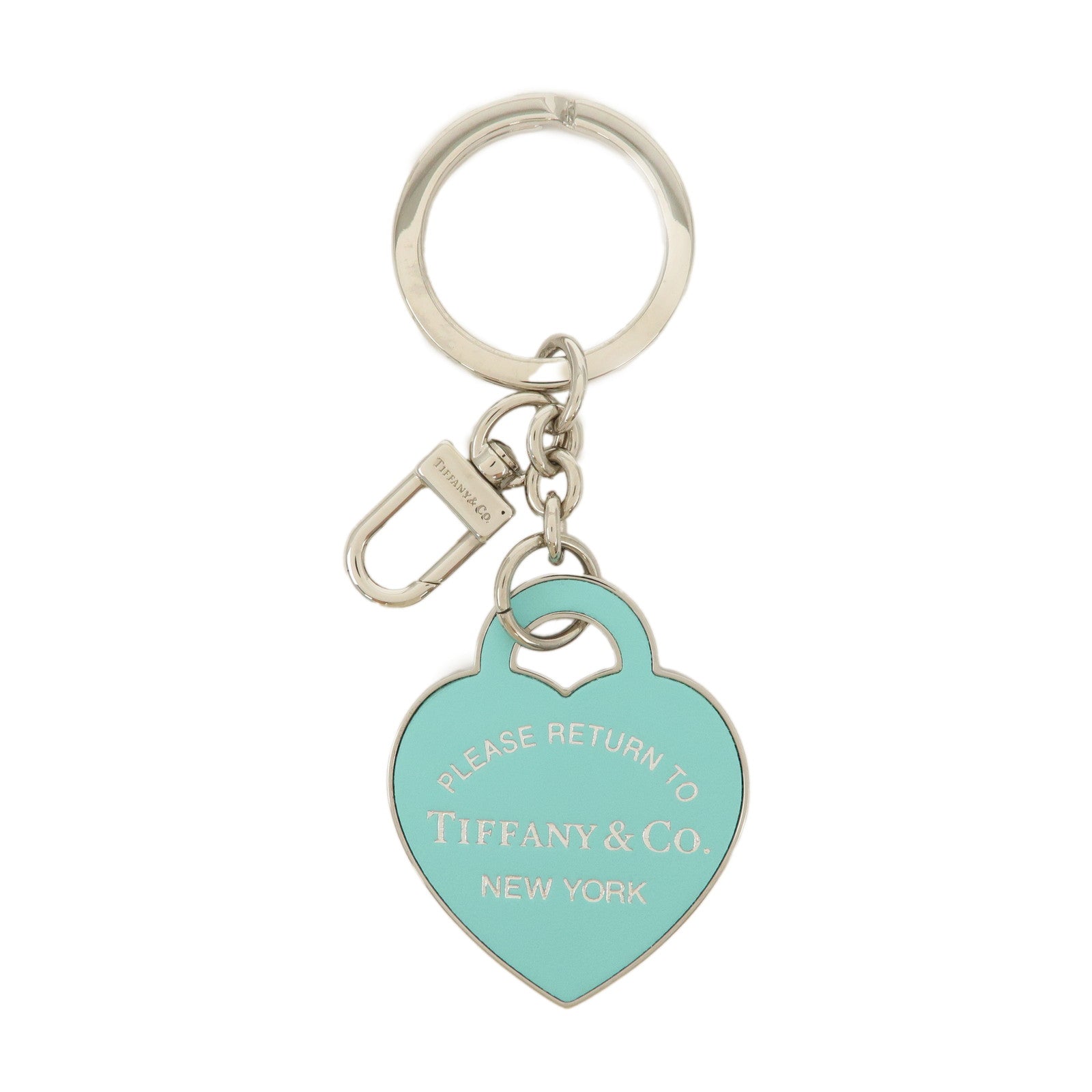 Tiffany & Co Return to Tiffany Heart Key Chain Key Ring Light BLue