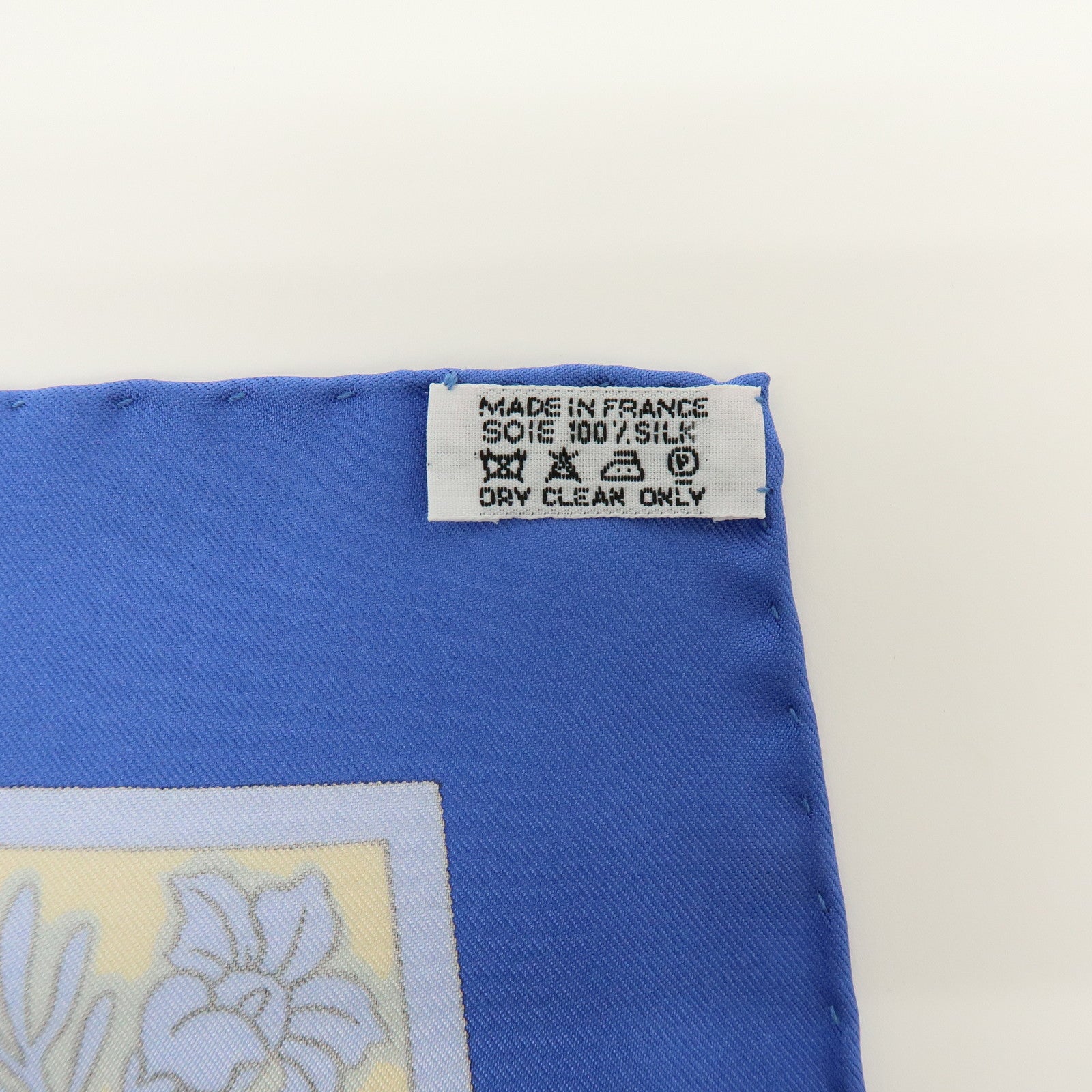 HERMES Carre 90 Silk 100% joyaux de LETE Scarf Blue