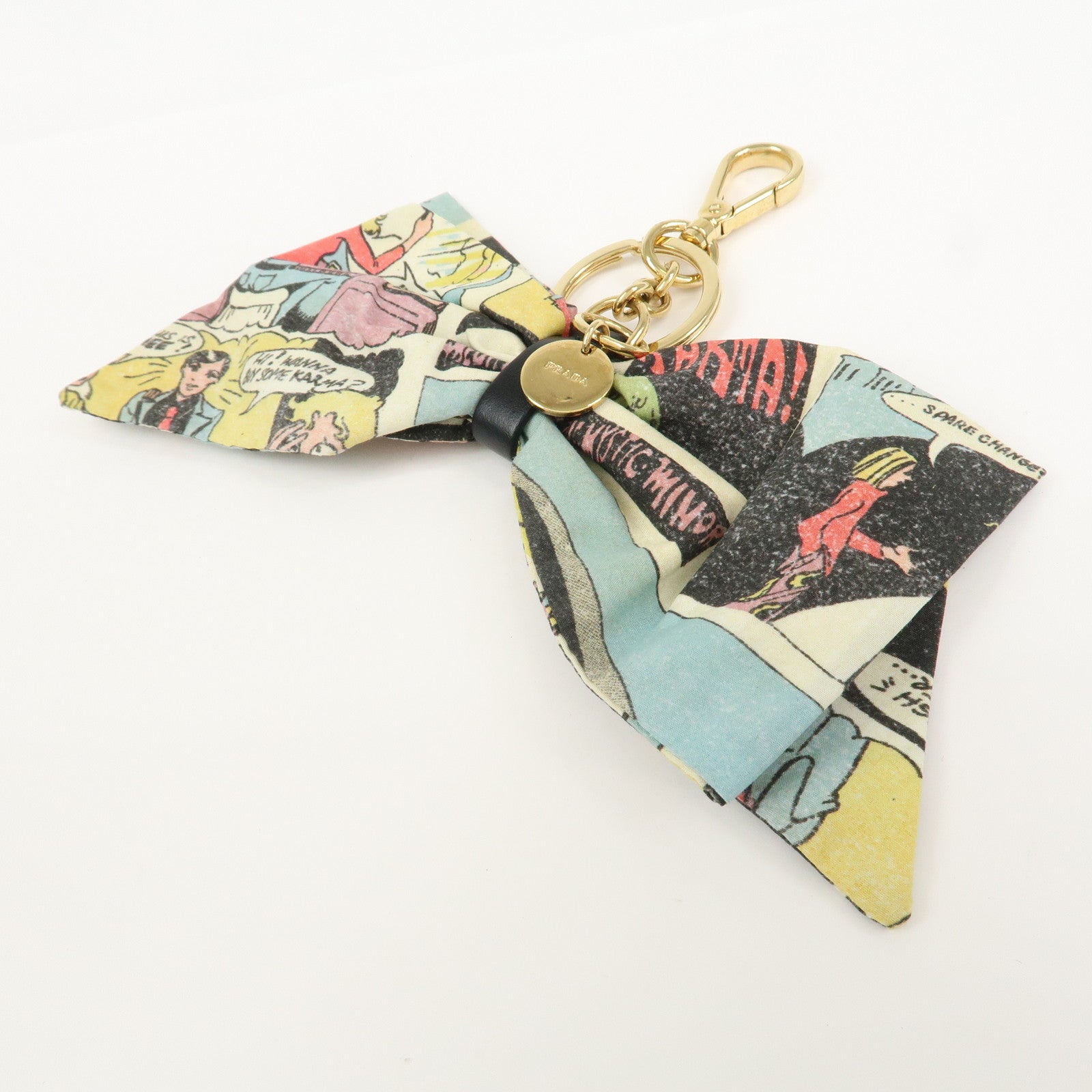 PRADA American Comic Ribbon Bag Charm Key Chain 1TT085
