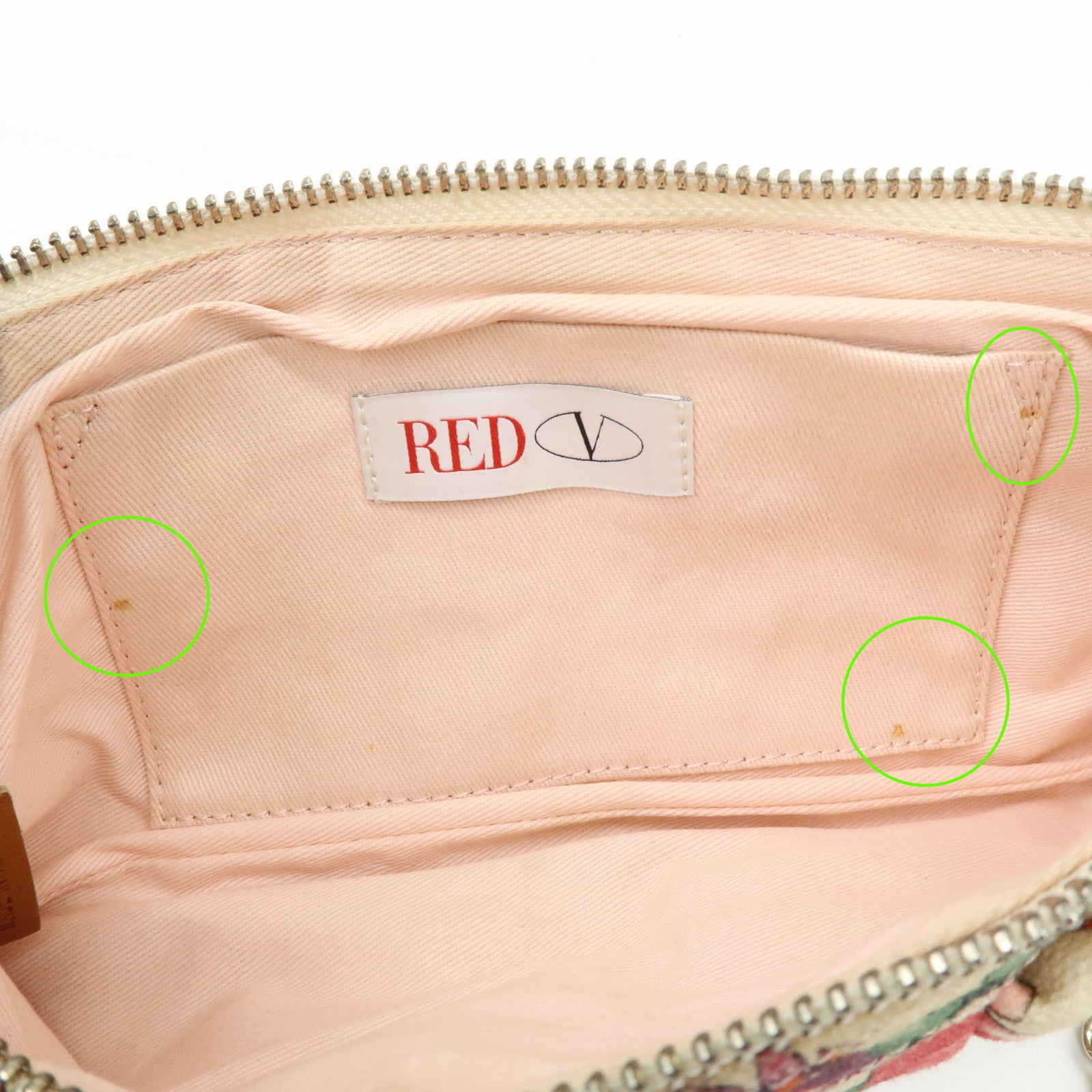 VALENTINO RED Valentino Canvas Ribbon Flower Chain Shoulder Bag
