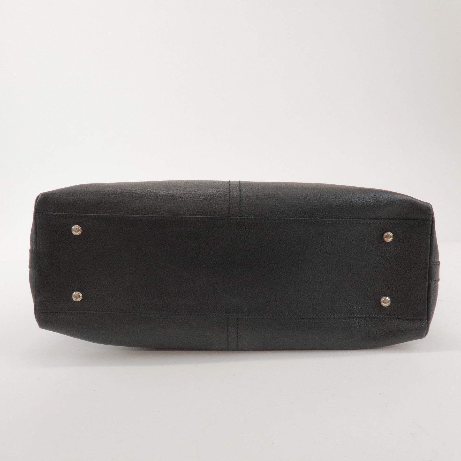 Cartier Must de Cartier Leather Hand Bag Tote Bag Black