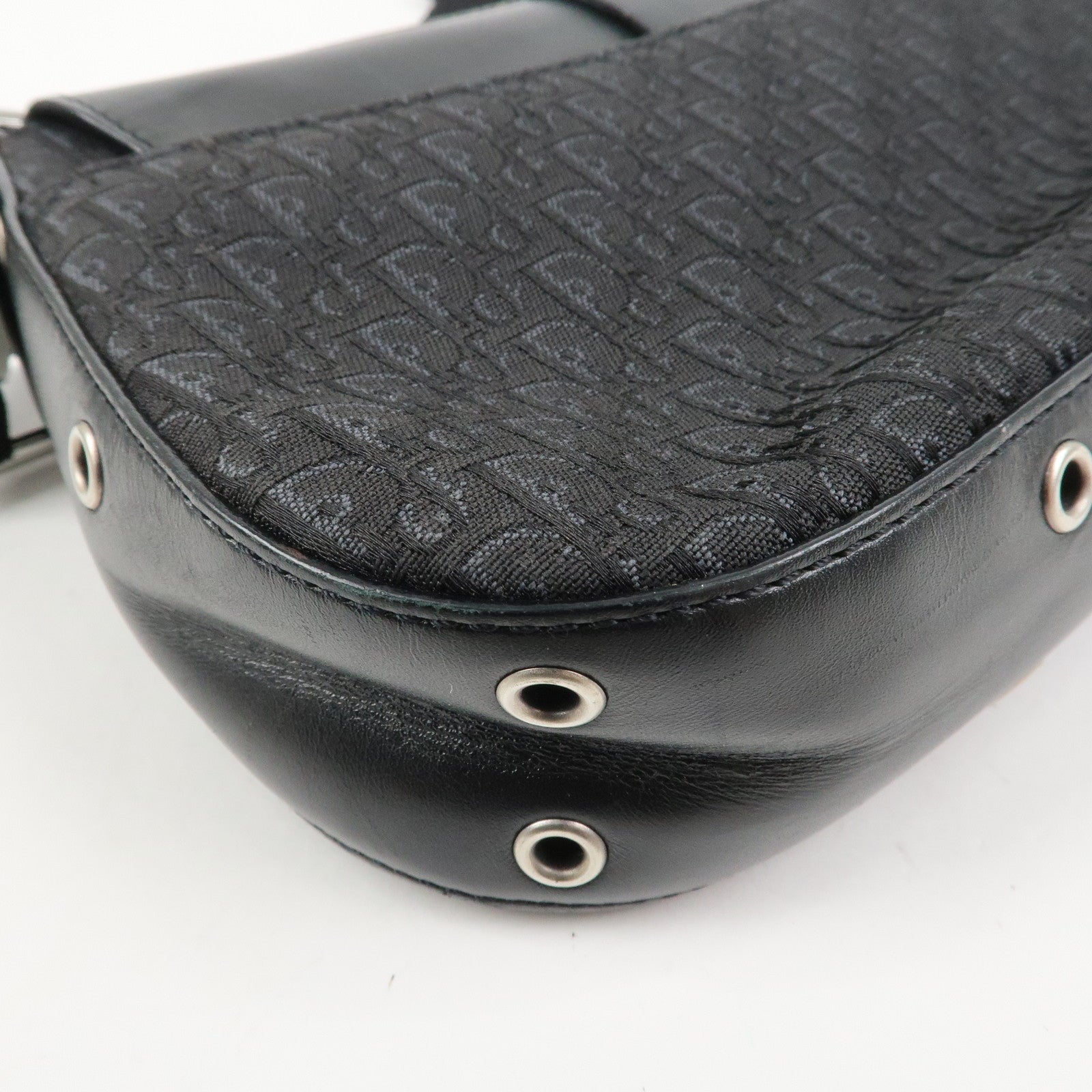 Christian Dior Trotter Street Chic Canvas Leather Shoulder Bag
