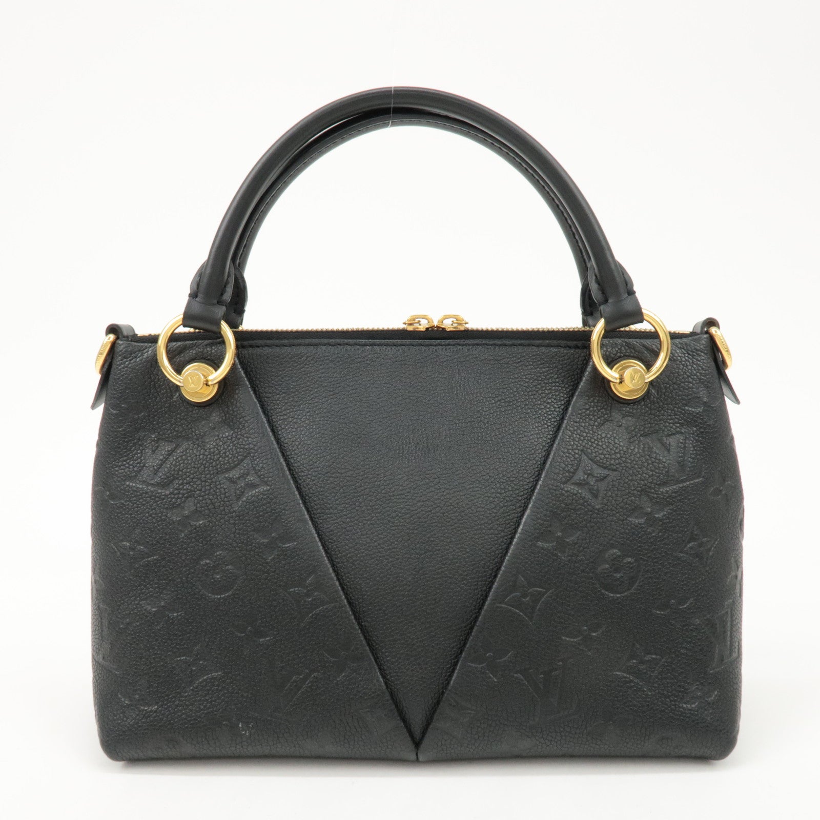 Louis Vuitton Monogram Empreinte Leather V Tote BB Noir M44937 Used