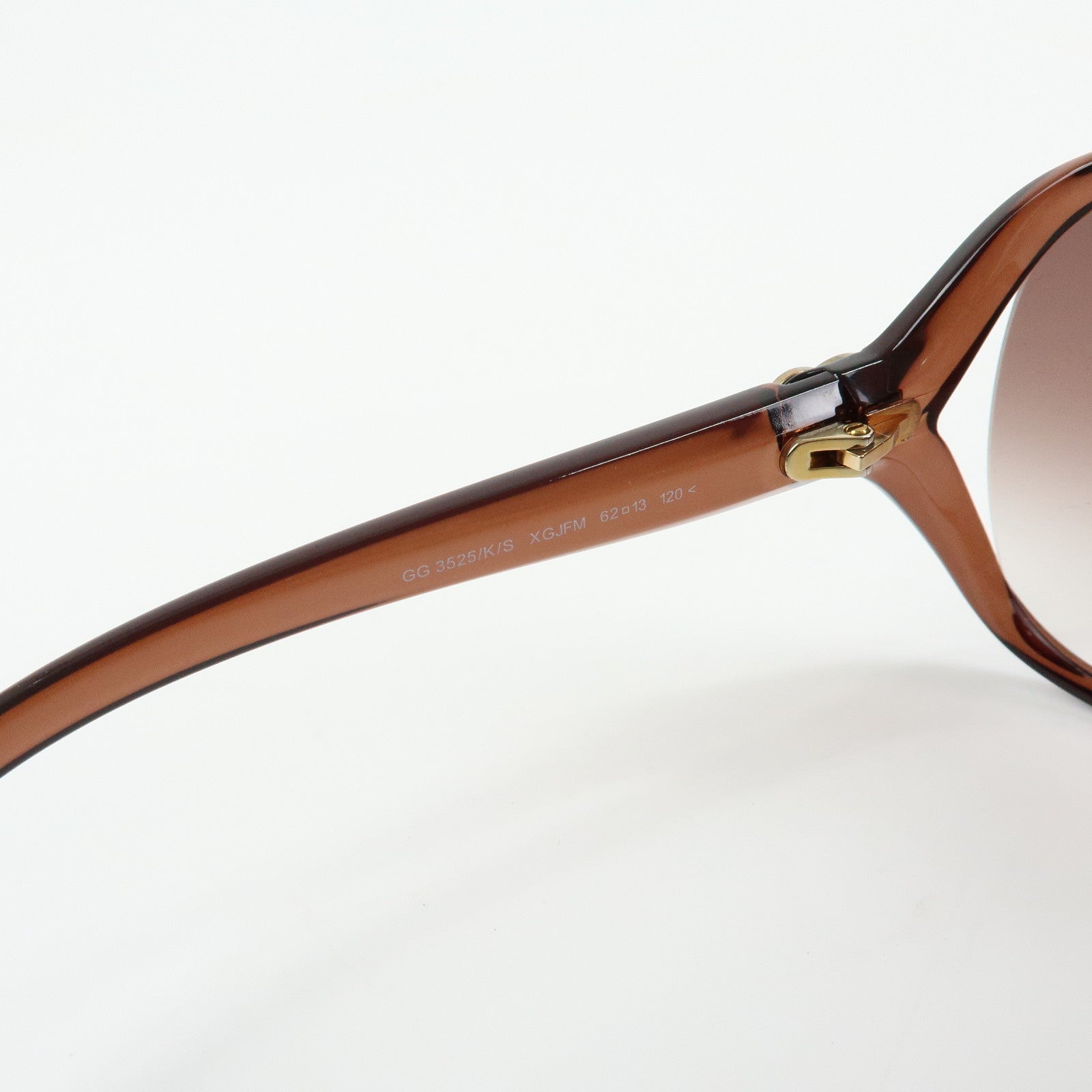 GUCCI Interlocking G Lovery Heart Plastic Sunglasses Brown GG3525