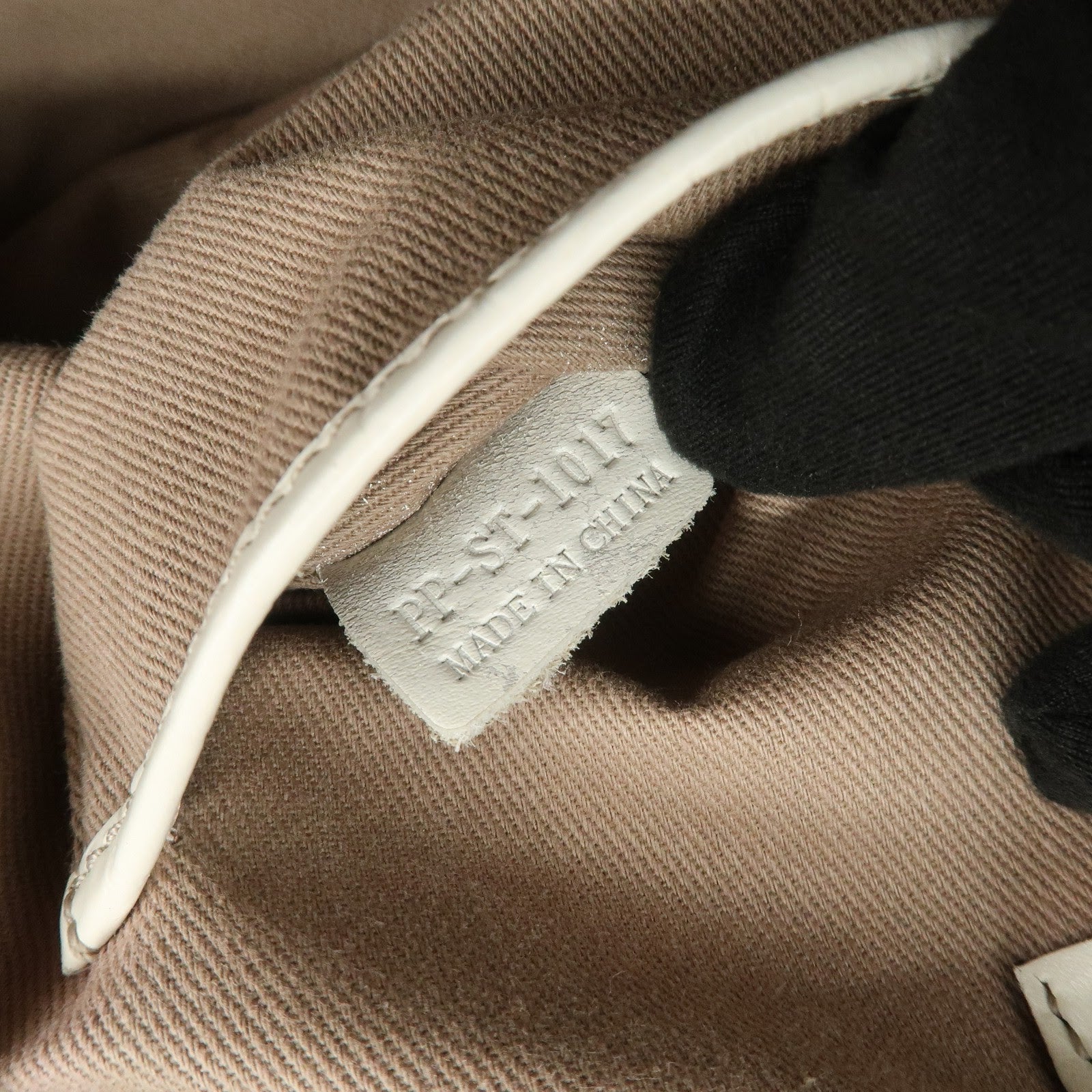 CELINE Macadam Canvas Leather Boston Bag Hand Bag Beige Ivory