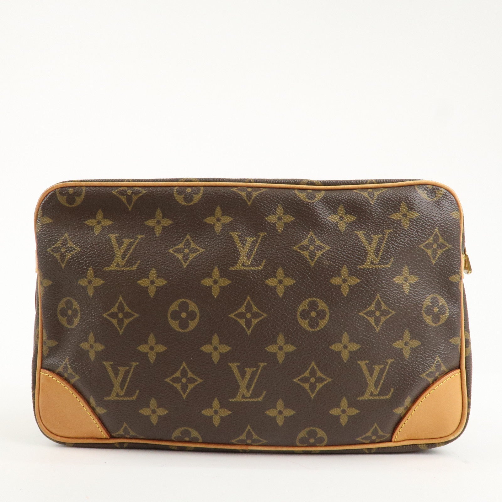 Louis Vuitton Monogram Compiegne 28 Pouch Clutch Bag Brown M51845 Used