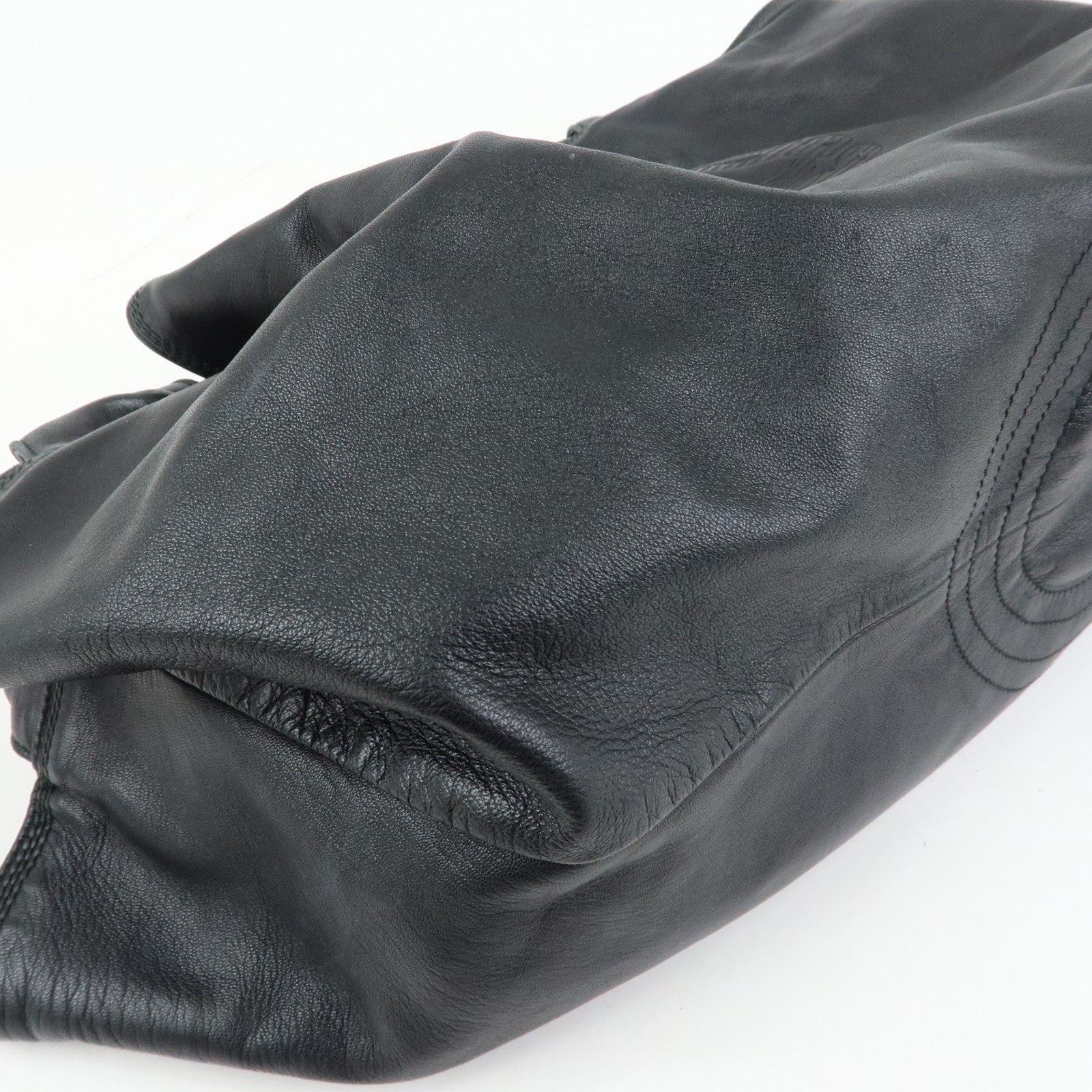 LOEWE Anagram Leather Nappa Aire Hand Bag Tote Bag Black