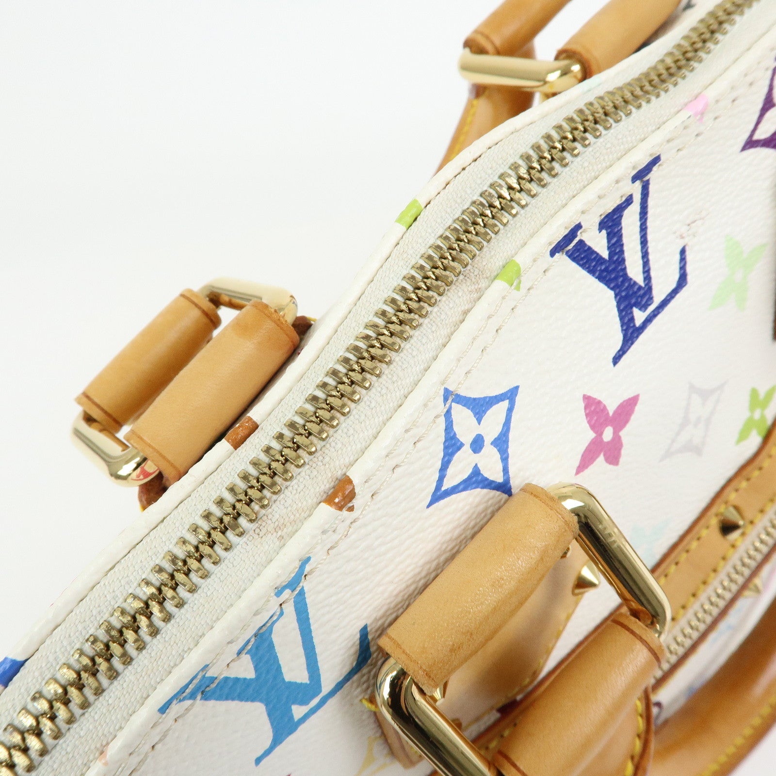 Louis Vuitton Monogram Multicolor Alma PM Hand Bag Blanc M92647