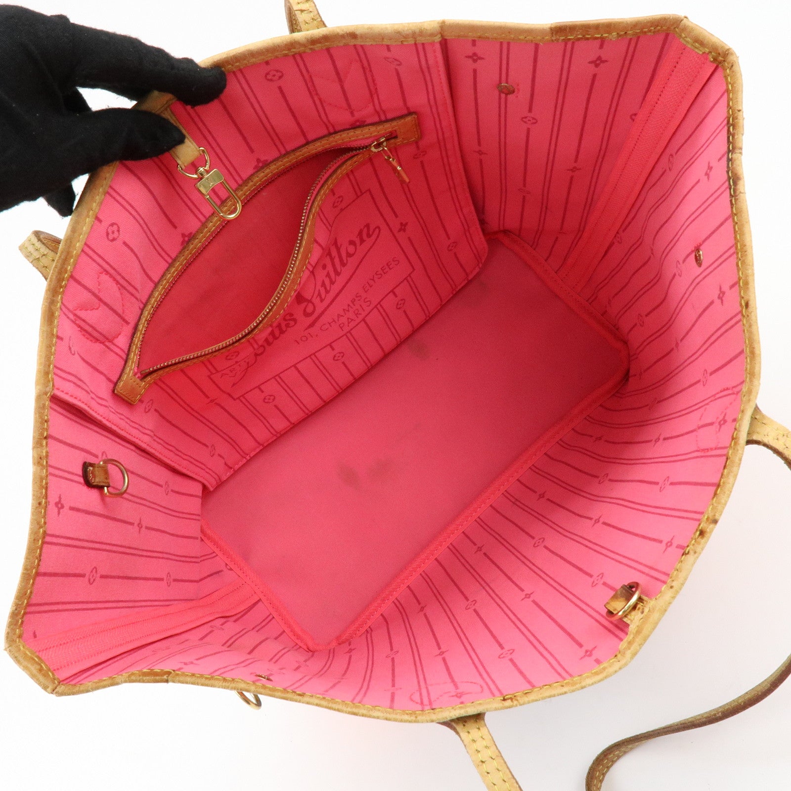 Louis Vuitton Monogram Rose Neverfull MM Tote Shoulder Bag M48613