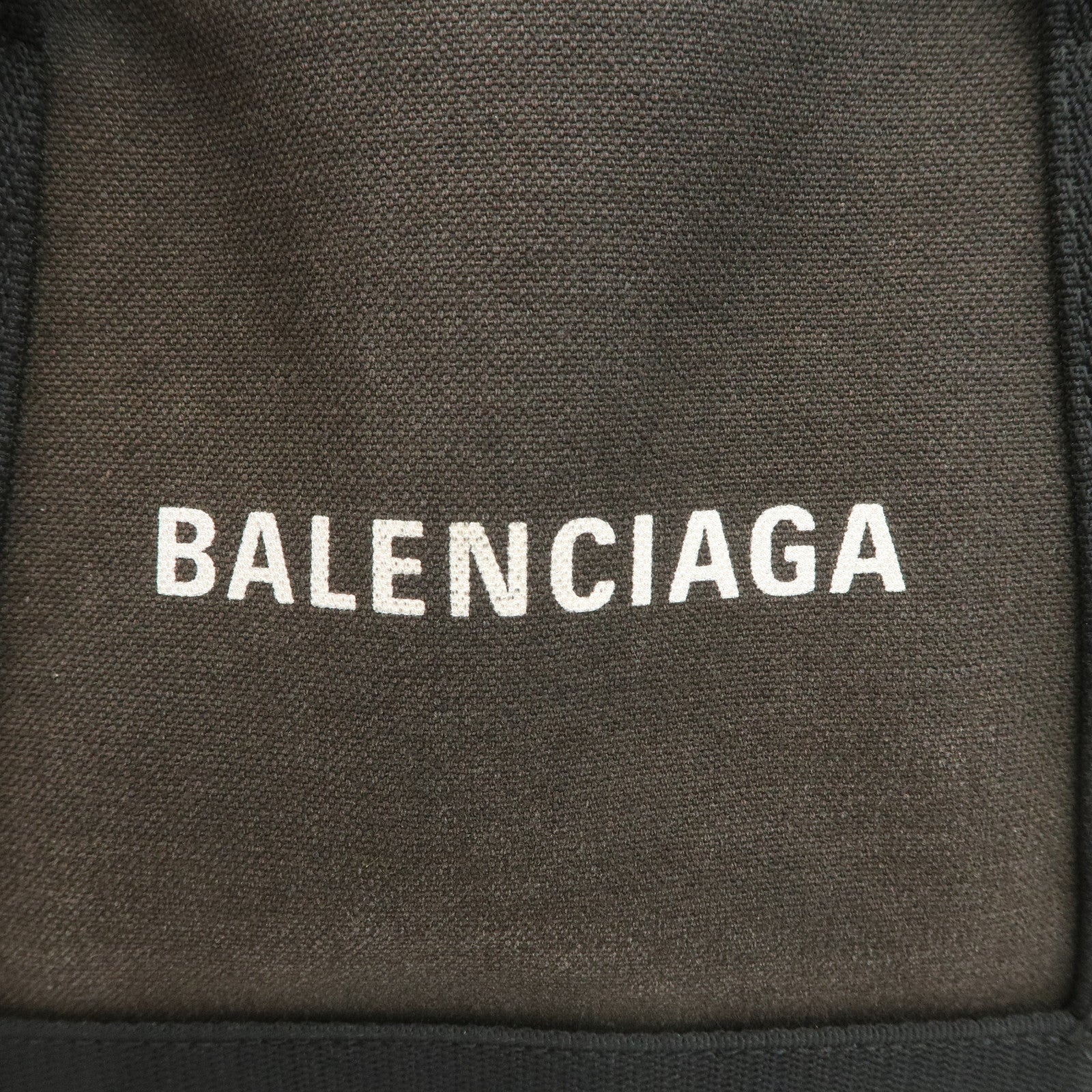 BALENCIAGA Cabas XS Canvas Leather 2Way Tote Bag Shoulder Bag Black