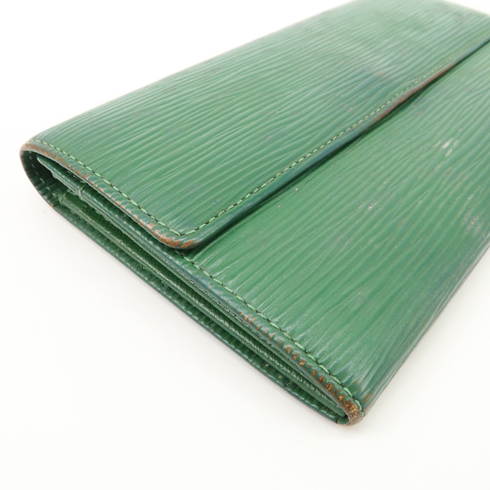 Louis Vuitton Epi Set of 3 Long Wallet Blue Green M63574 M63575 Used