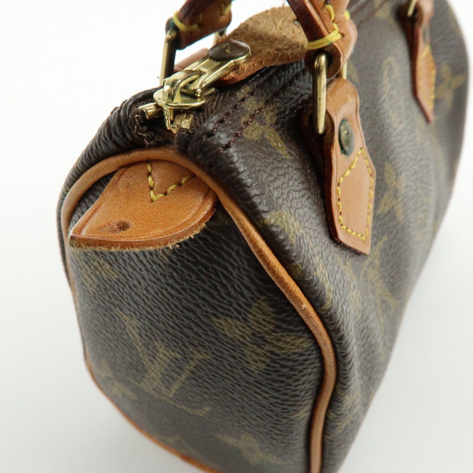 Louis Vuitton Monogram Mini Speedy Hand Bag & Strap Brown M41534