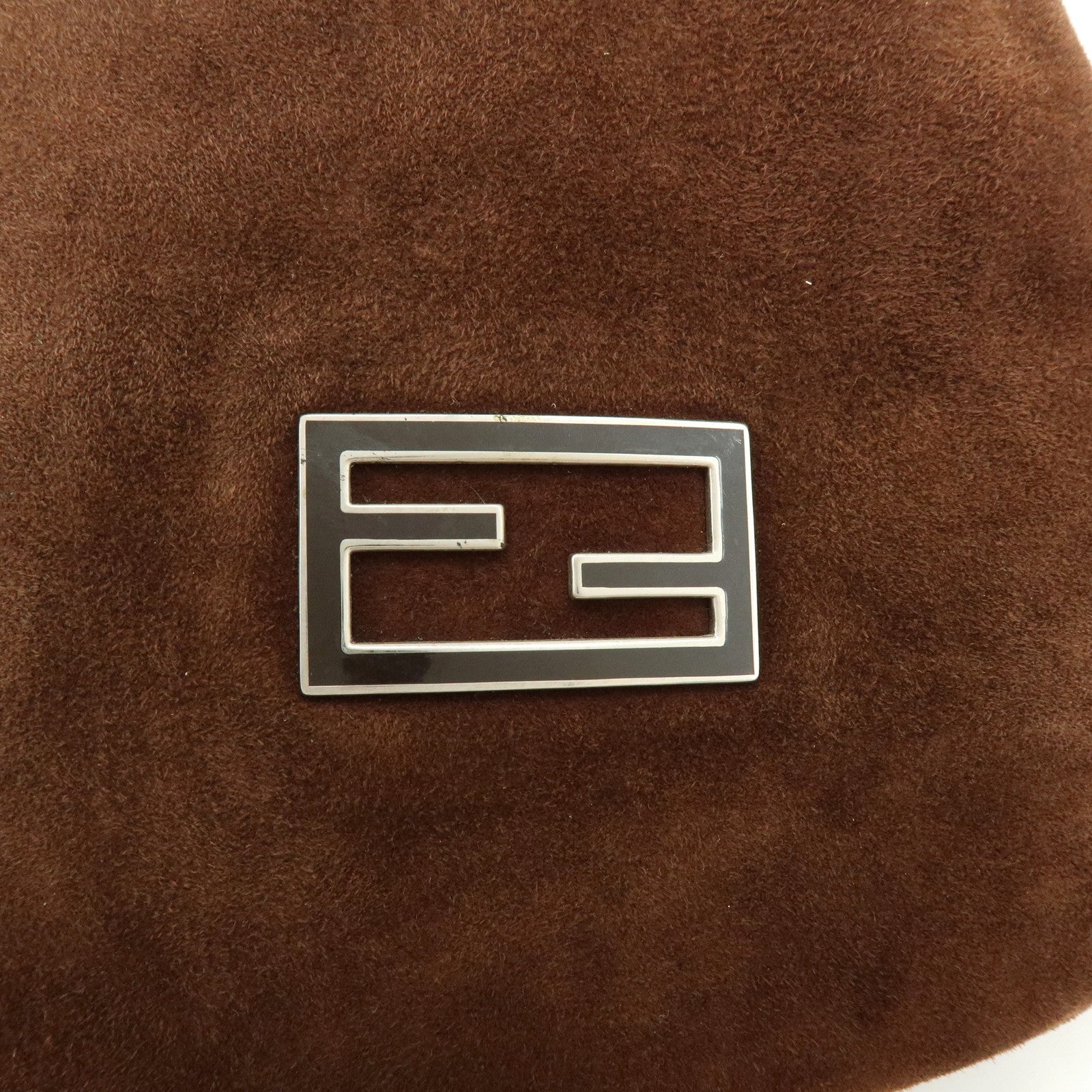 FENDI Suede Tote Bag Hand Bag Shoulder Bag Brown 26690