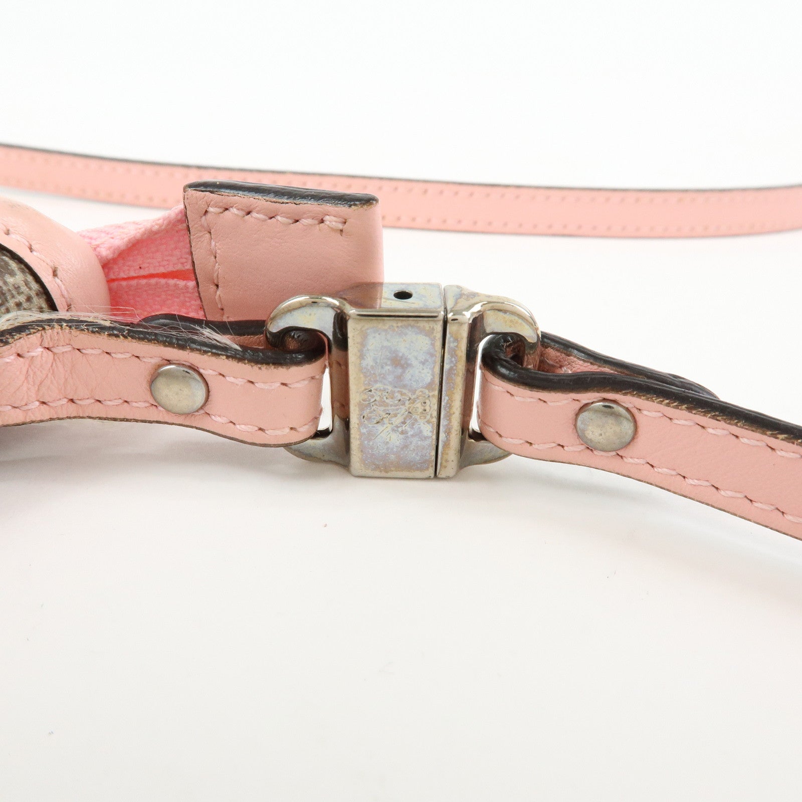 GUCCI Childrens GG Supreme Leather Shoulder Bag Beige Pink 297540