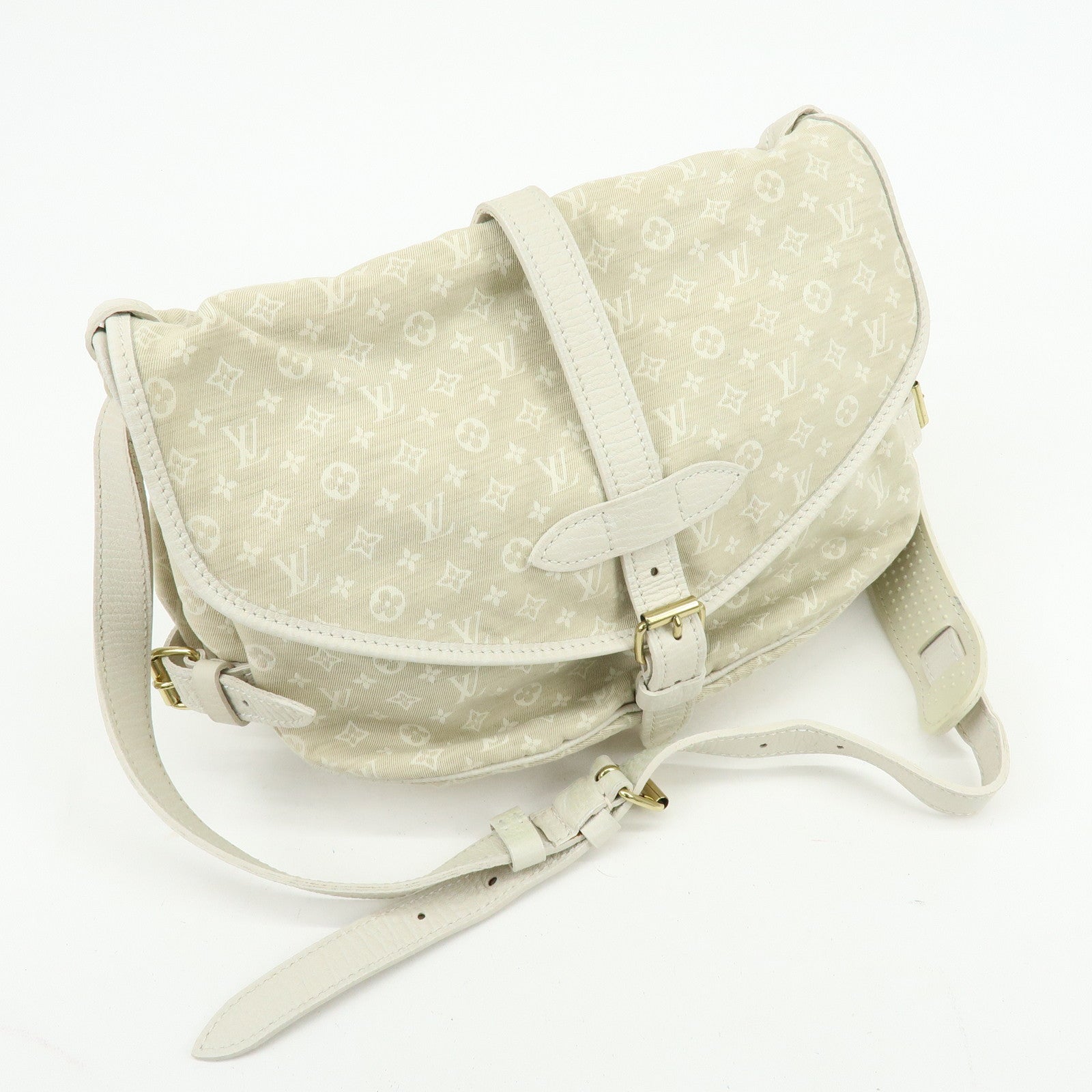 Louis Vuitton Monogram Mini Lin Saumur 30 Shoulder Bag Dune M95314