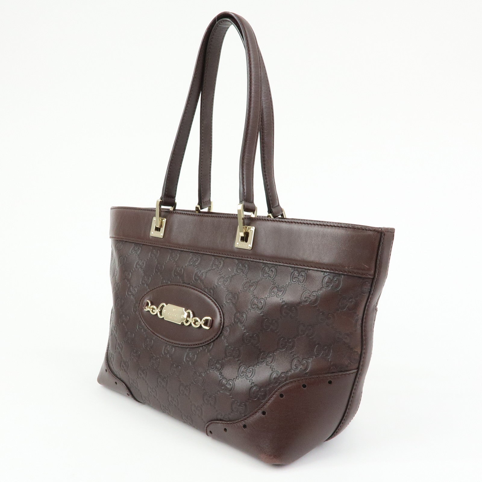 GUCCI  Guccissima Leather Tote Bag Shoulder Bag Dark Brown 145993