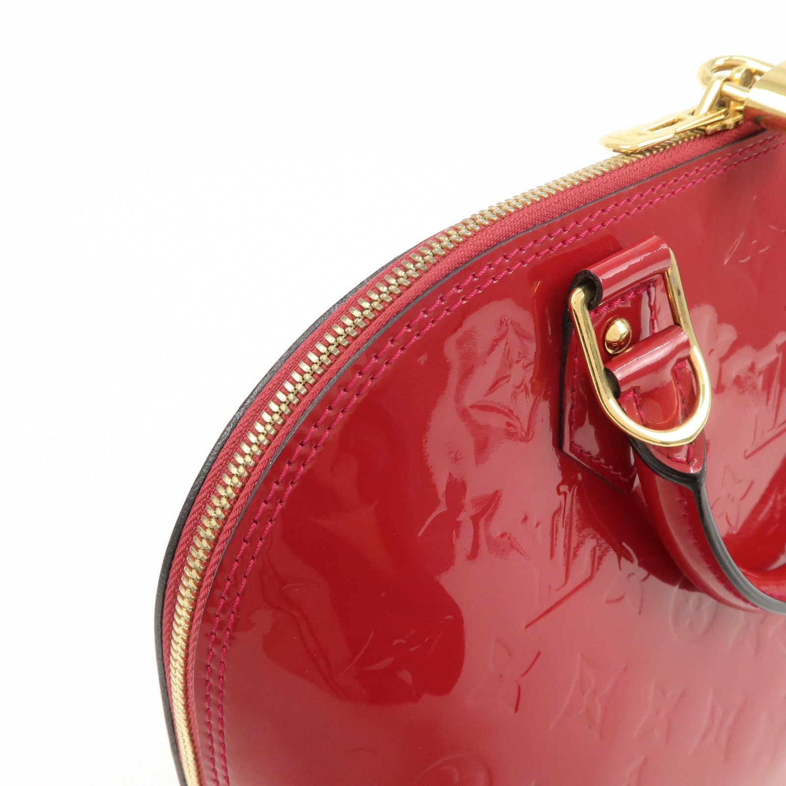 Louis Vuitton Monogram Vernis Alma PM Hand Bag Rose Indien M91770 Used