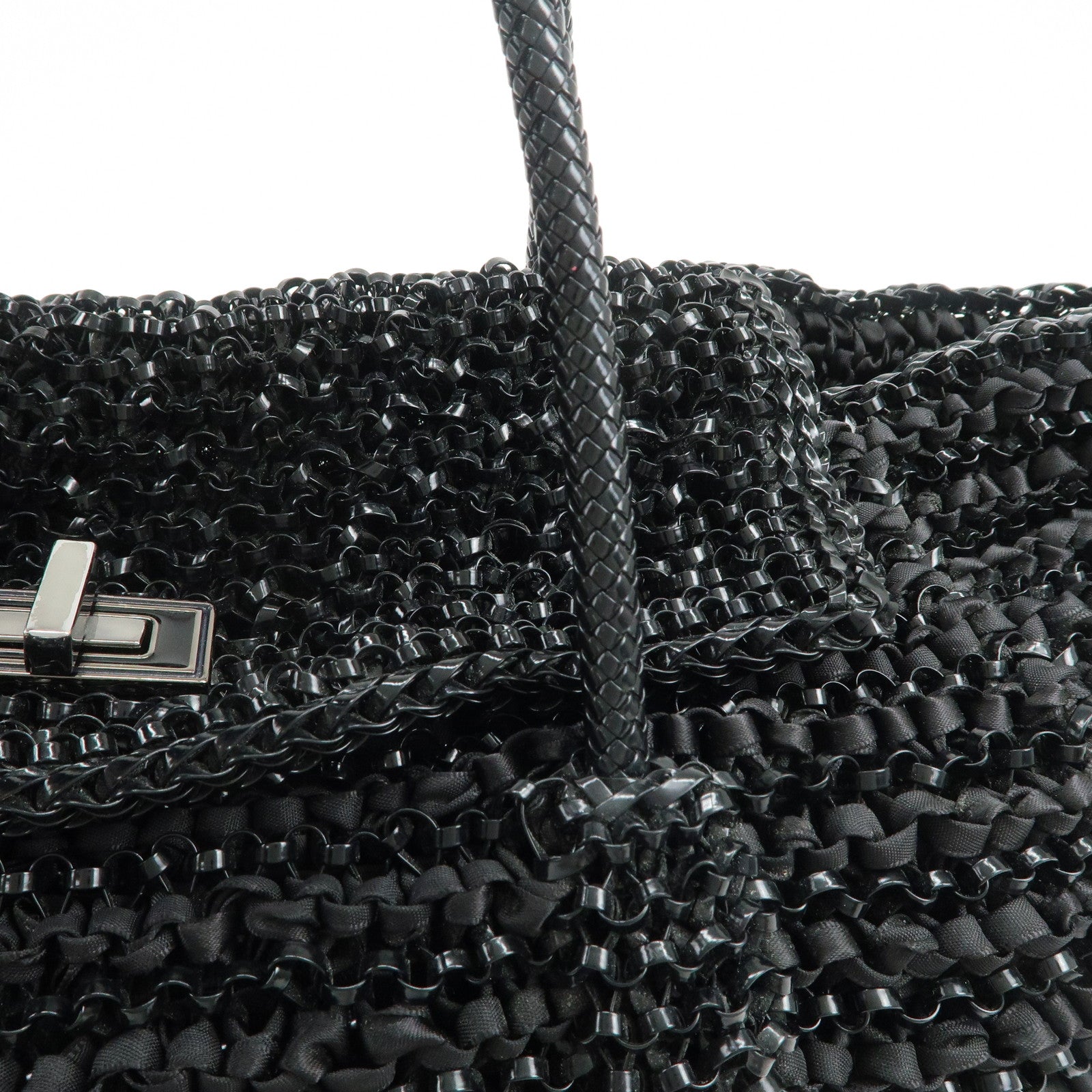 ANTEPRIMA LUCCHETTO Turn Lock Logo PVC Nylon Tote Bag Wire Bag