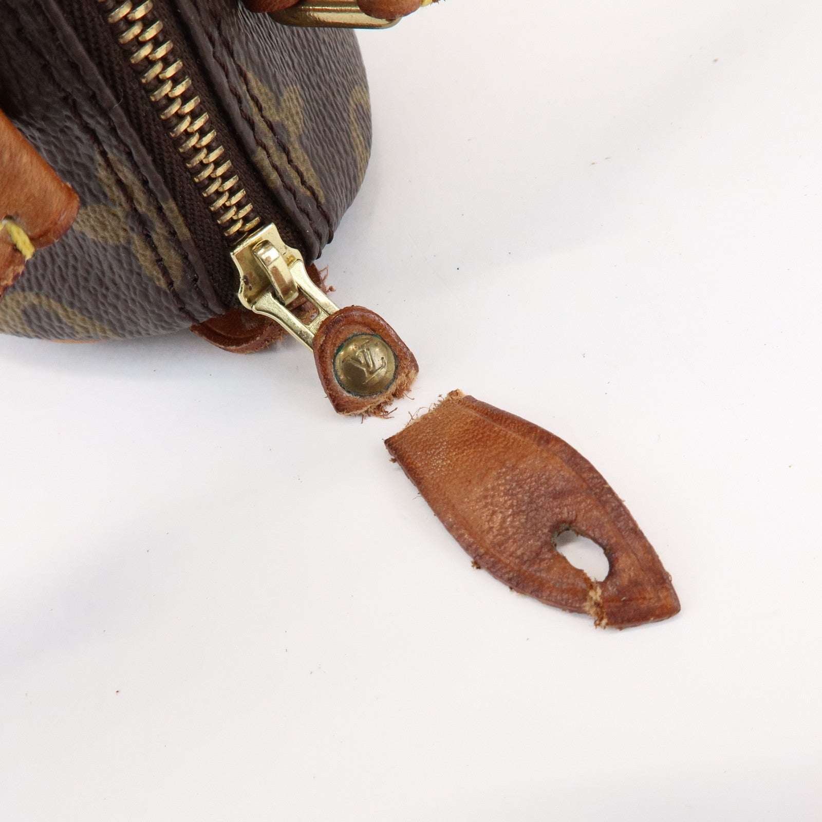 Louis Vuitton Monogram Mini Speedy Hand Bag Boston Bag Brown M41534