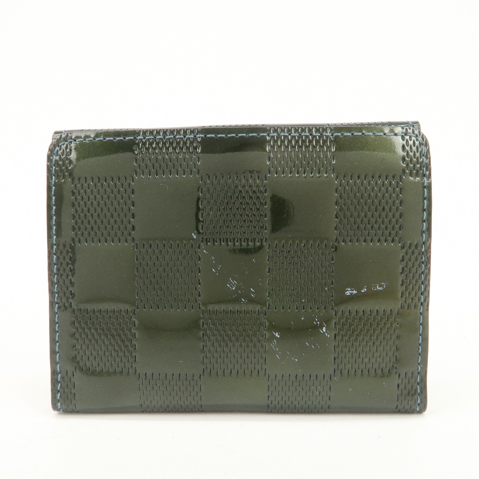Louis Vuitton Damier Vernis Ludlow Coin Case Petrol Blue M92136